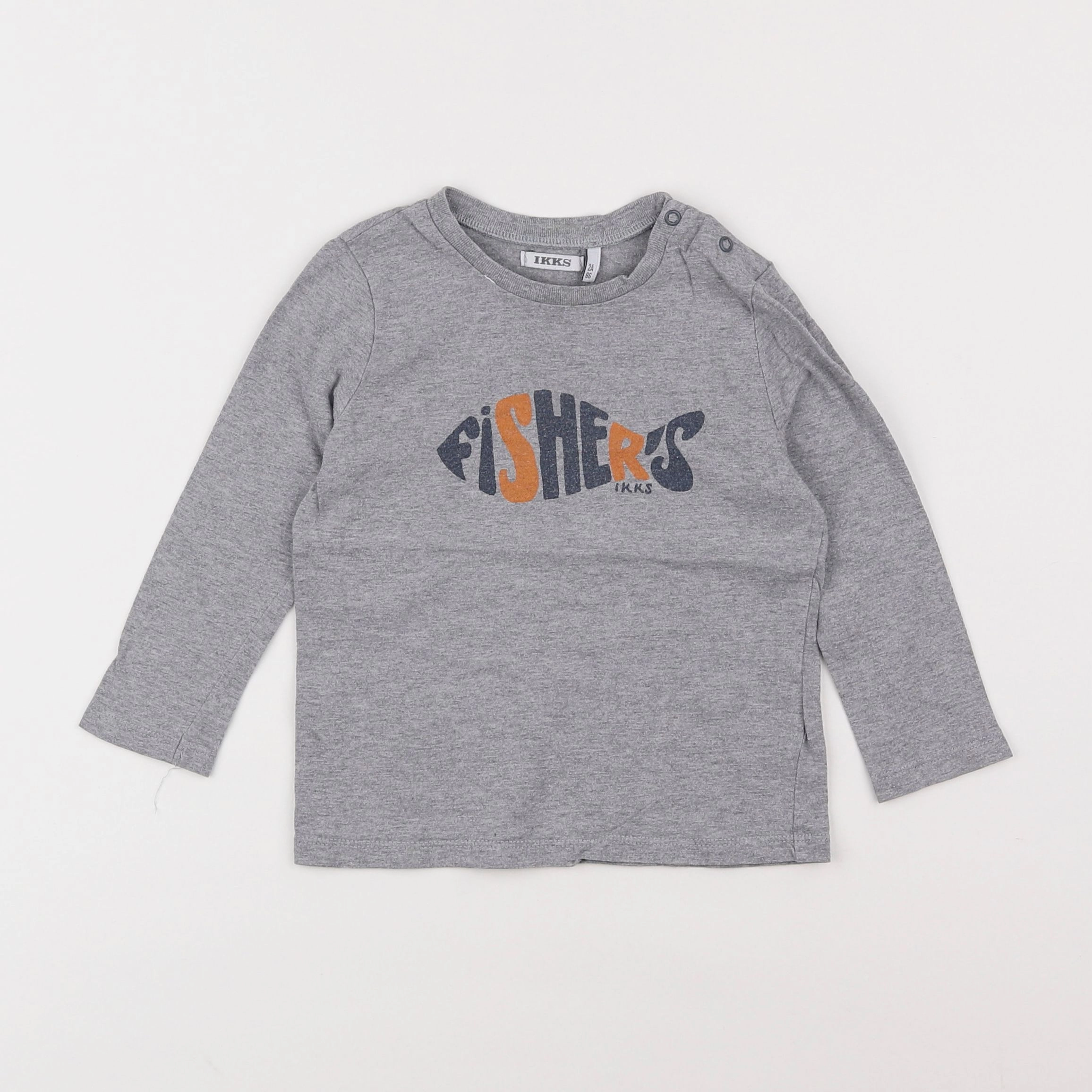 IKKS - tee-shirt gris - 2 ans