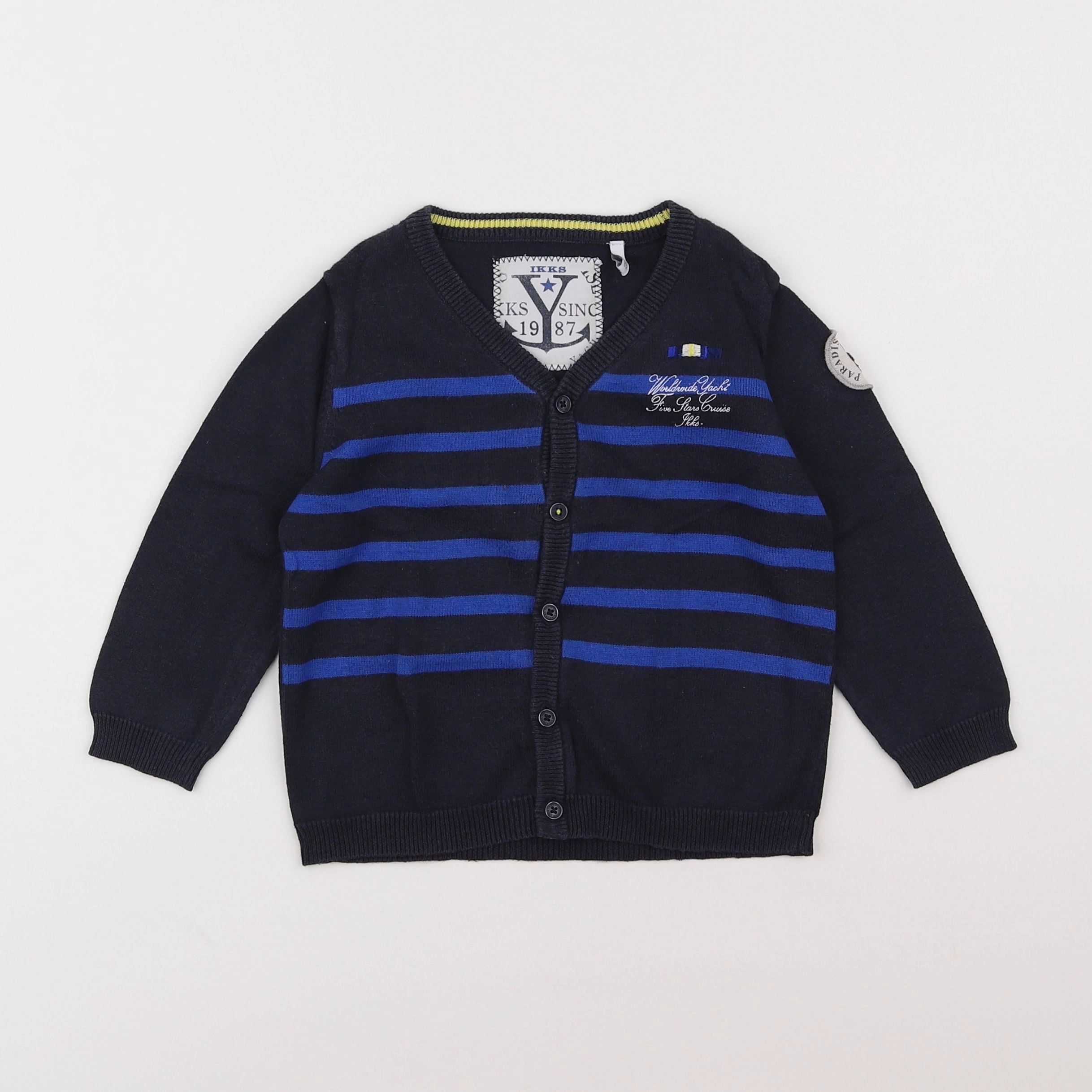 IKKS - gilet bleu - 2 ans