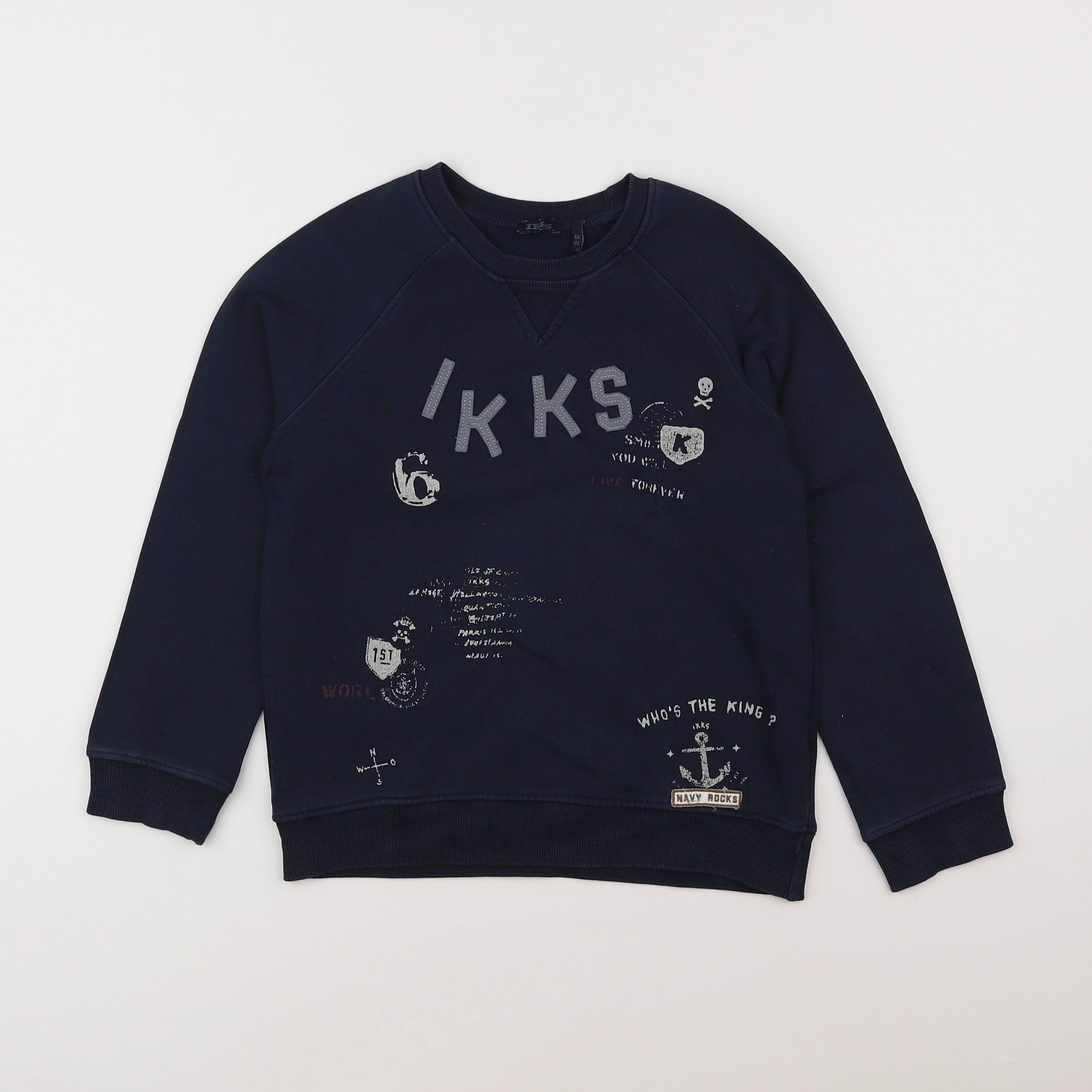 IKKS - sweat bleu - 6 ans