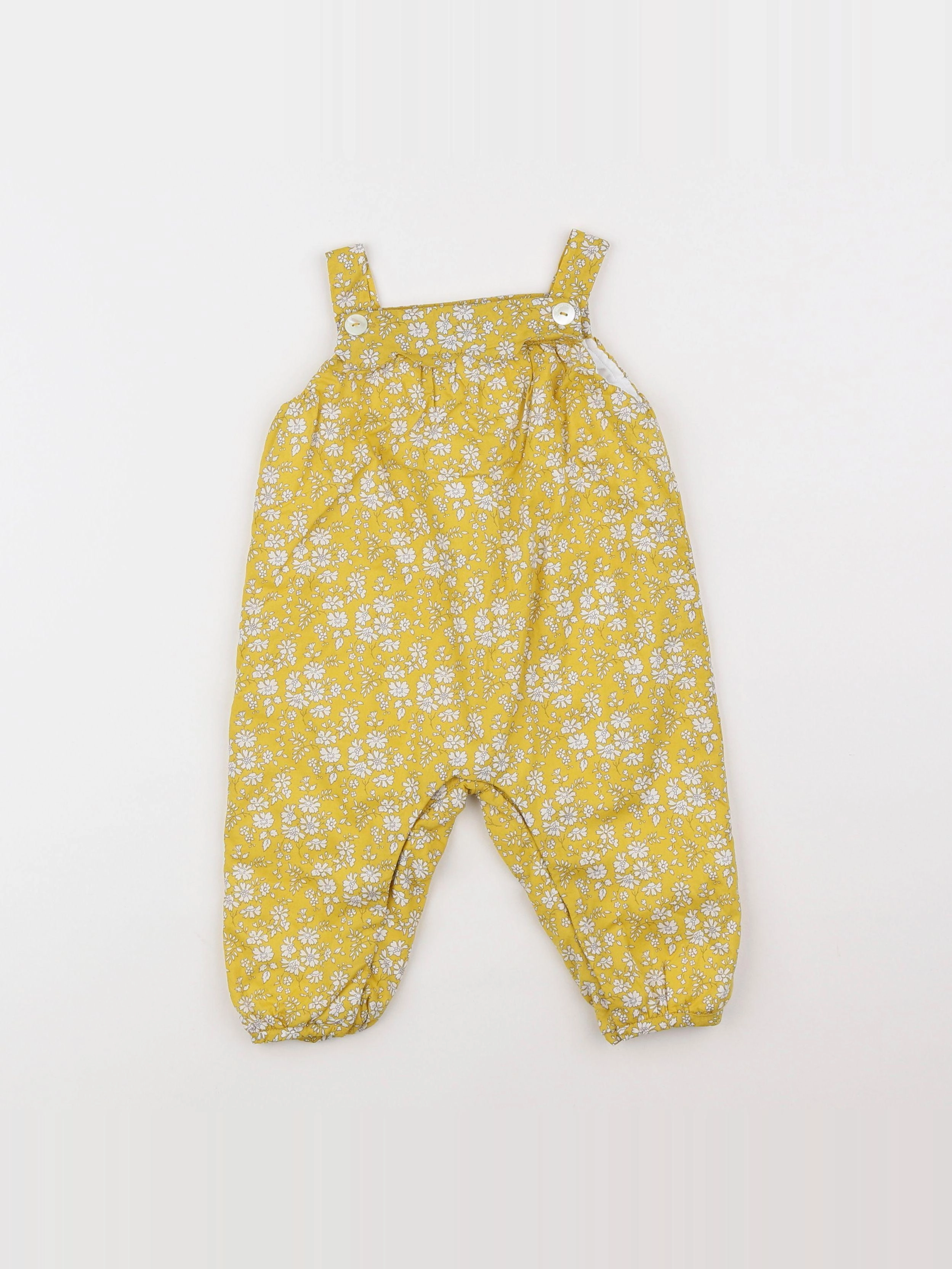 Jacadi - salopette liberty jaune - 6 mois
