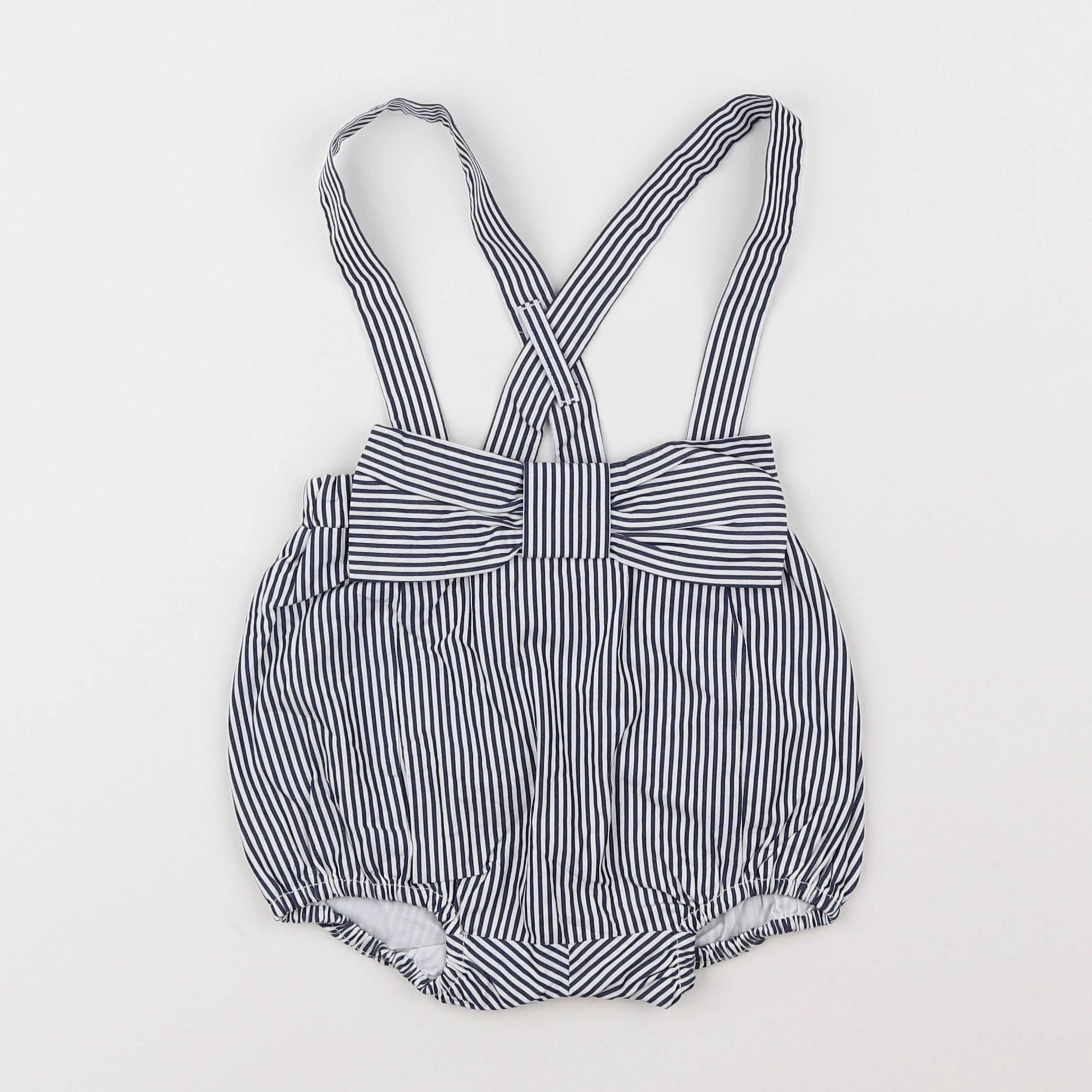 Jacadi - combinaison bleu, blanc - 12 mois