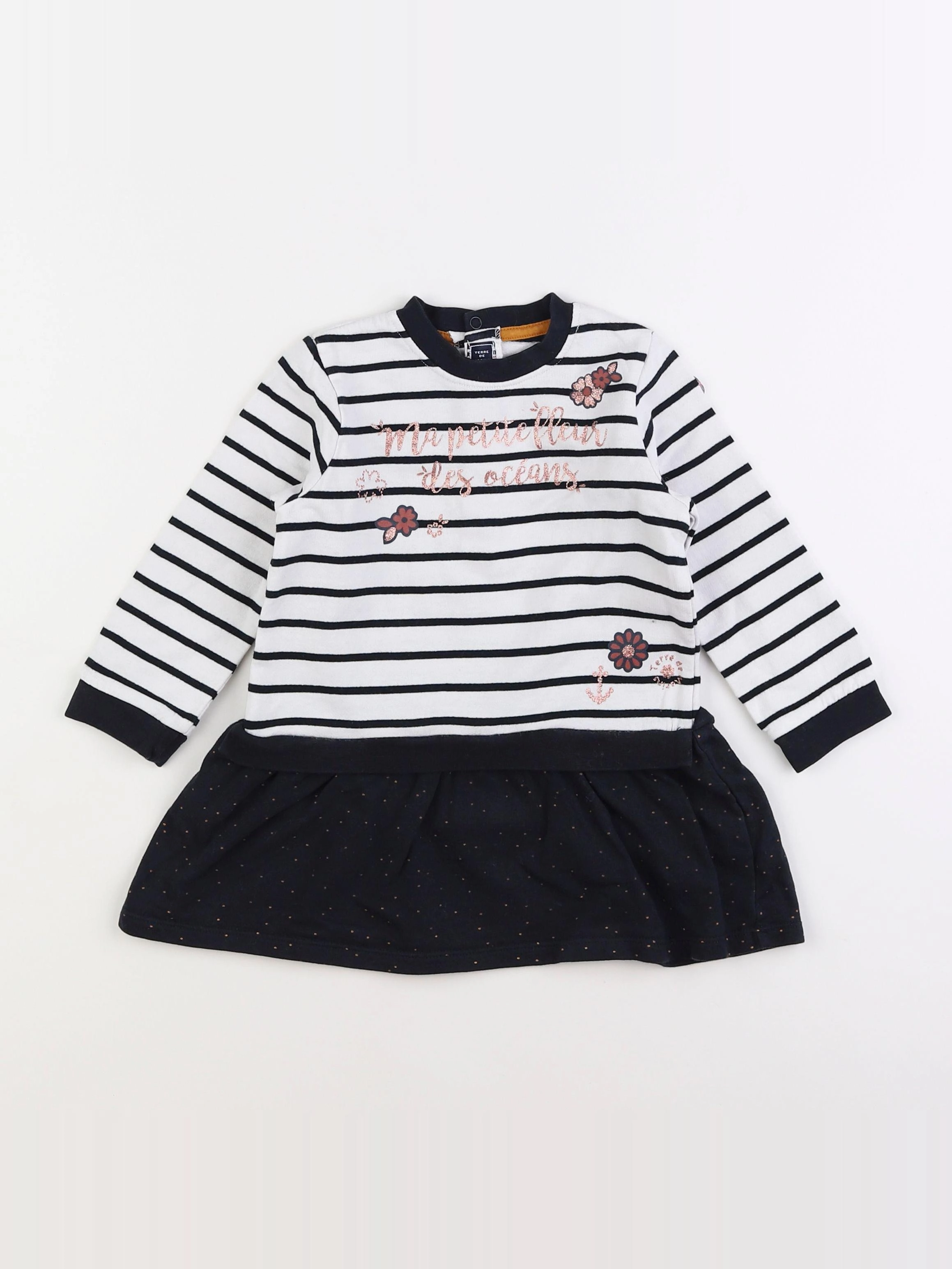 Terre de marins - robe bleu - 2 ans