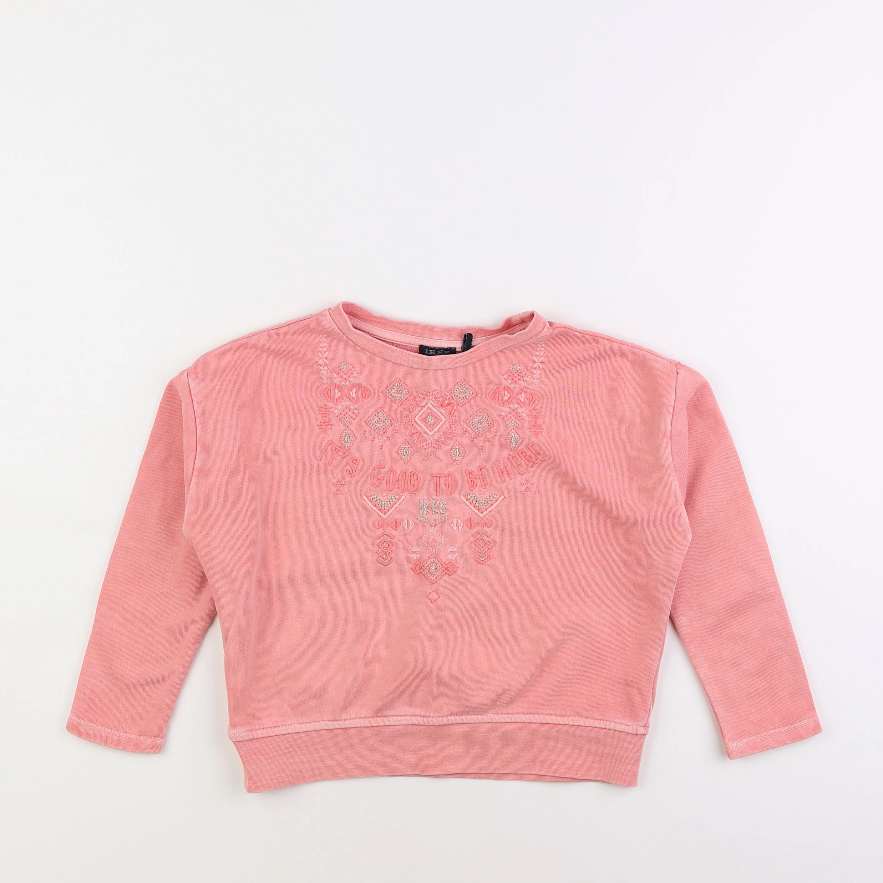 IKKS - sweat rose - 6 ans