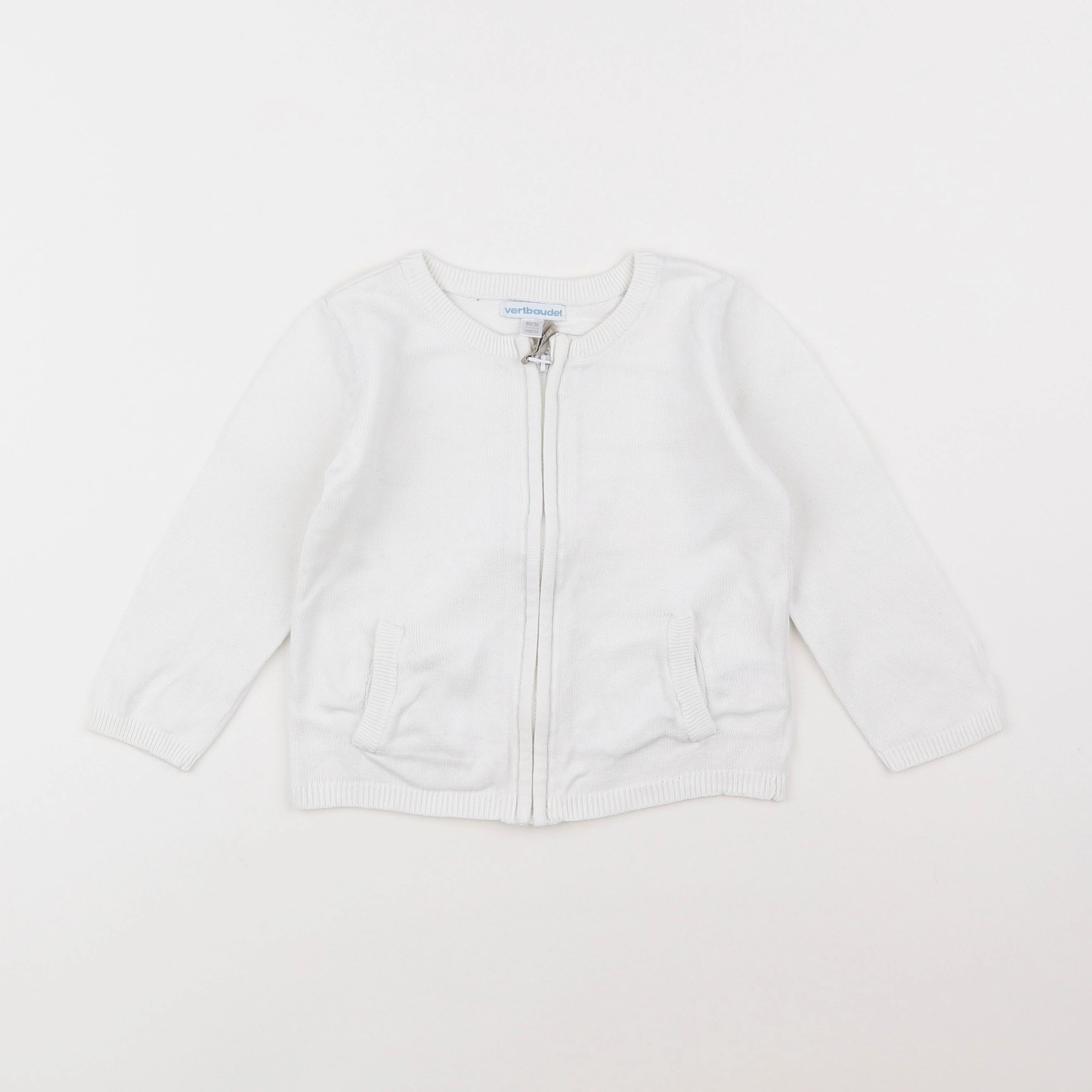 Vertbaudet - gilet blanc - 2 ans