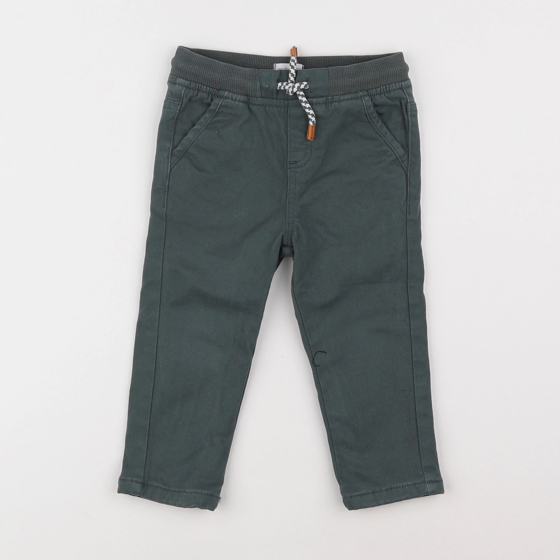 Vertbaudet - pantalon doublé vert - 2 ans