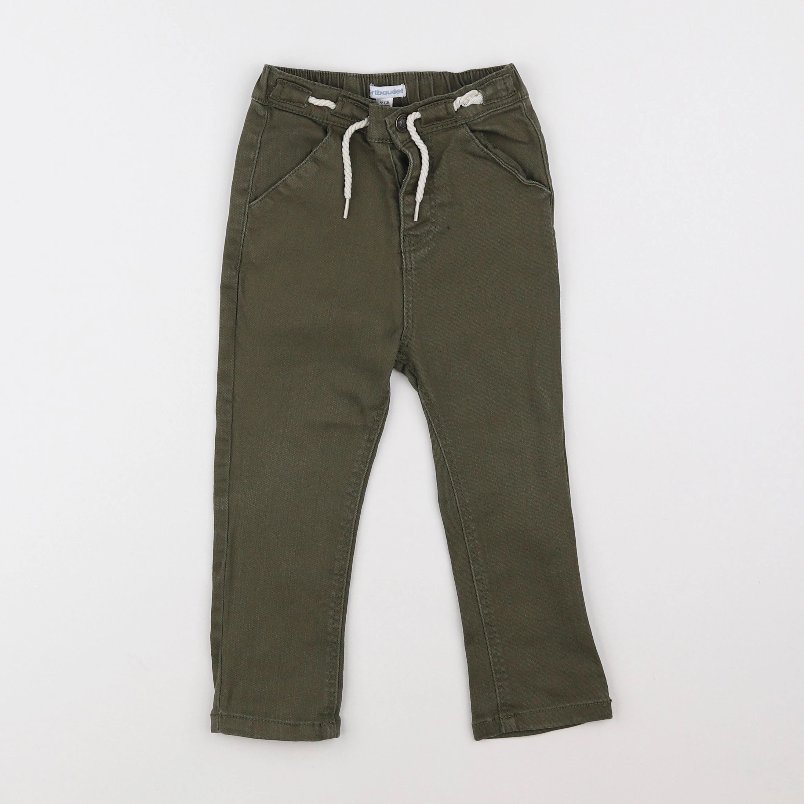 Vertbaudet - pantalon vert - 2 ans