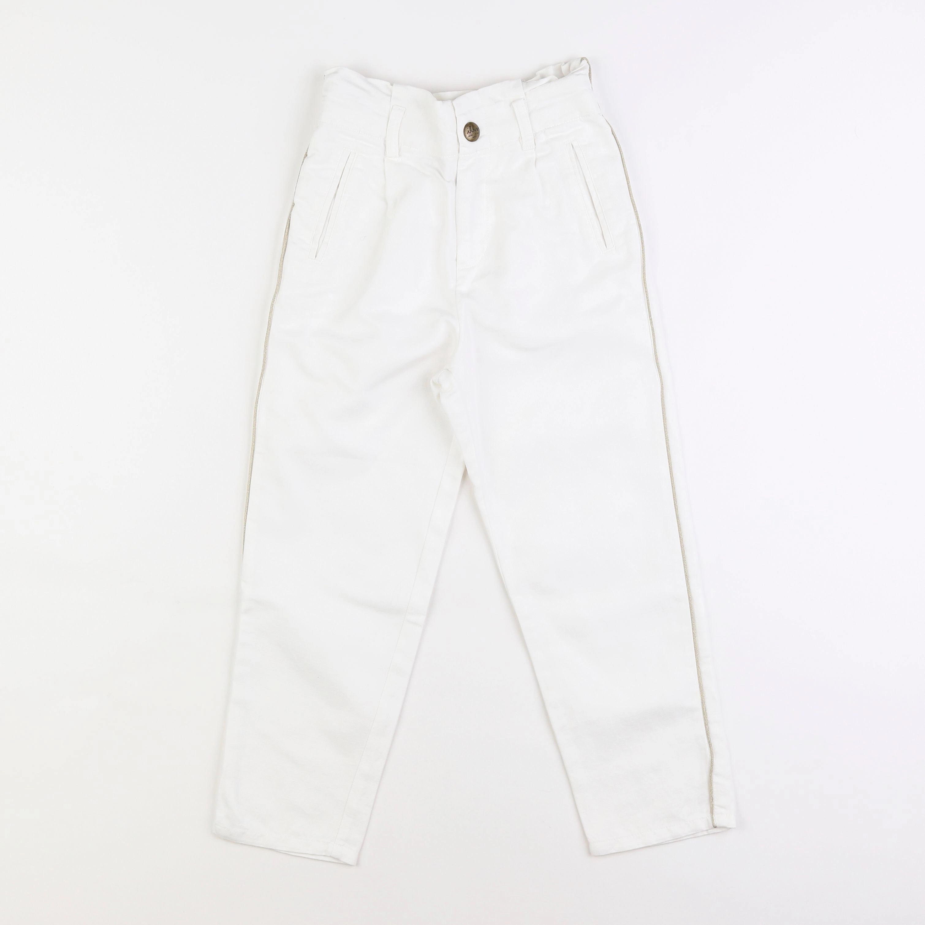 IKKS - pantalon blanc - 7/8 ans