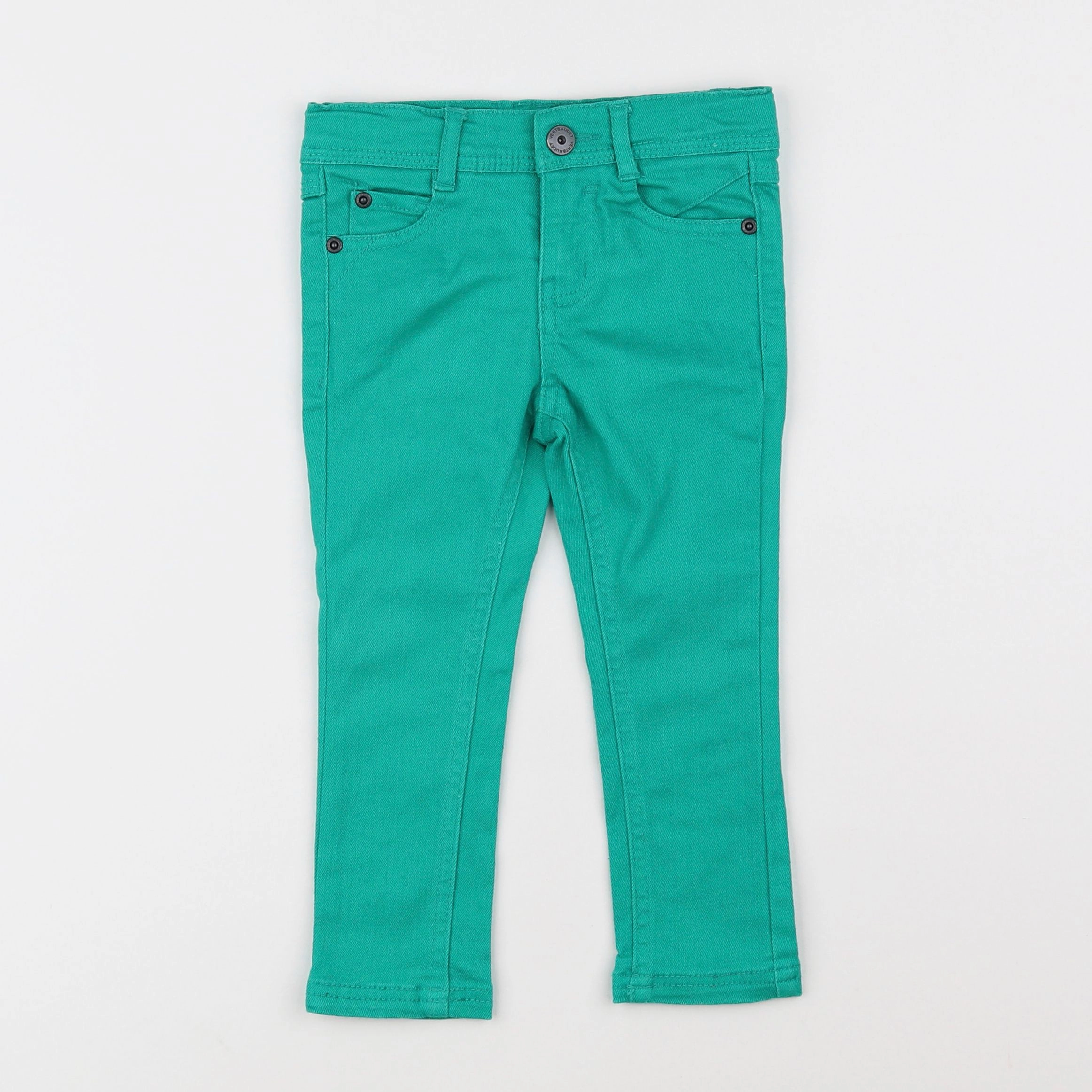 Vertbaudet - pantalon vert - 2 ans
