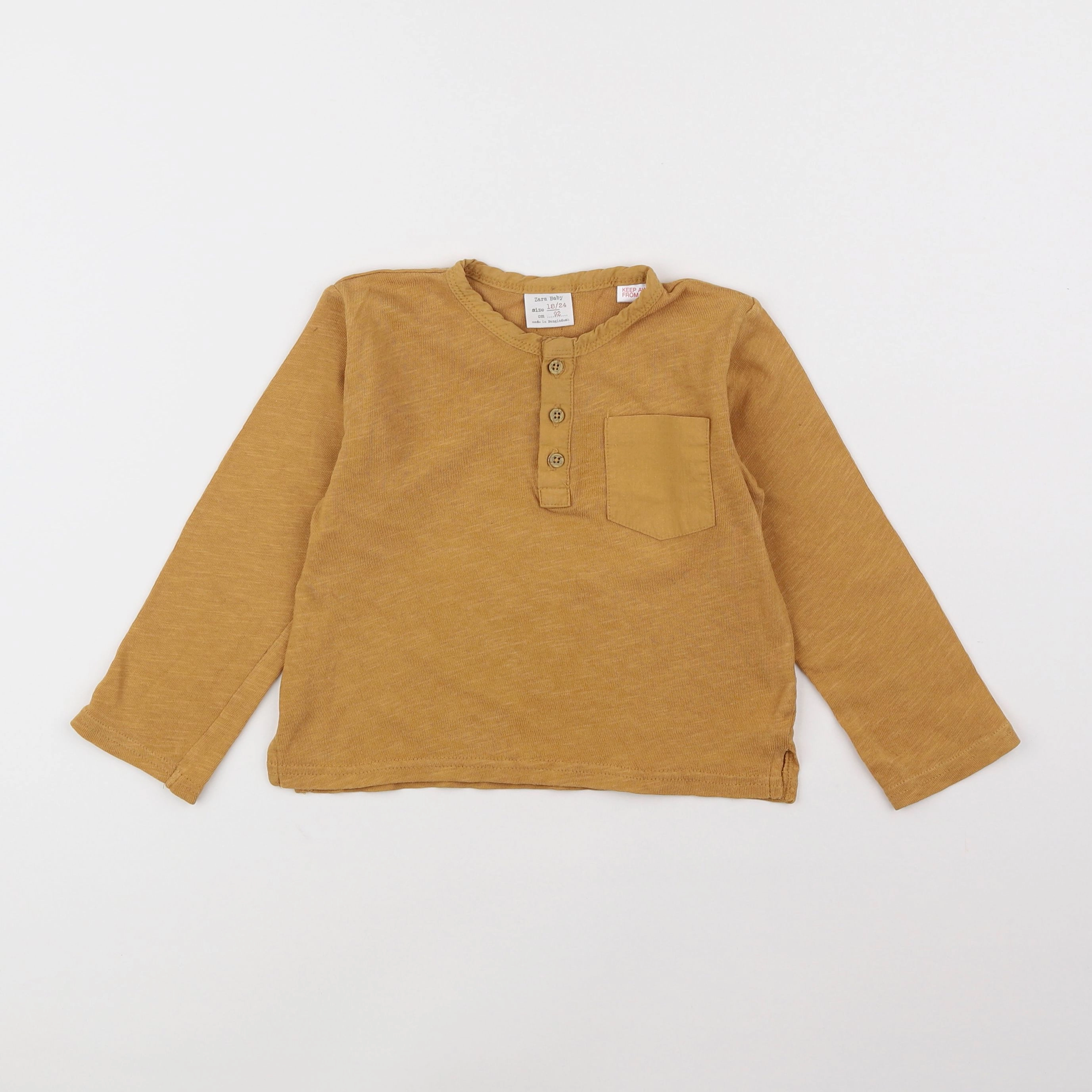 Zara - tee-shirt jaune - 18 mois à 2 ans