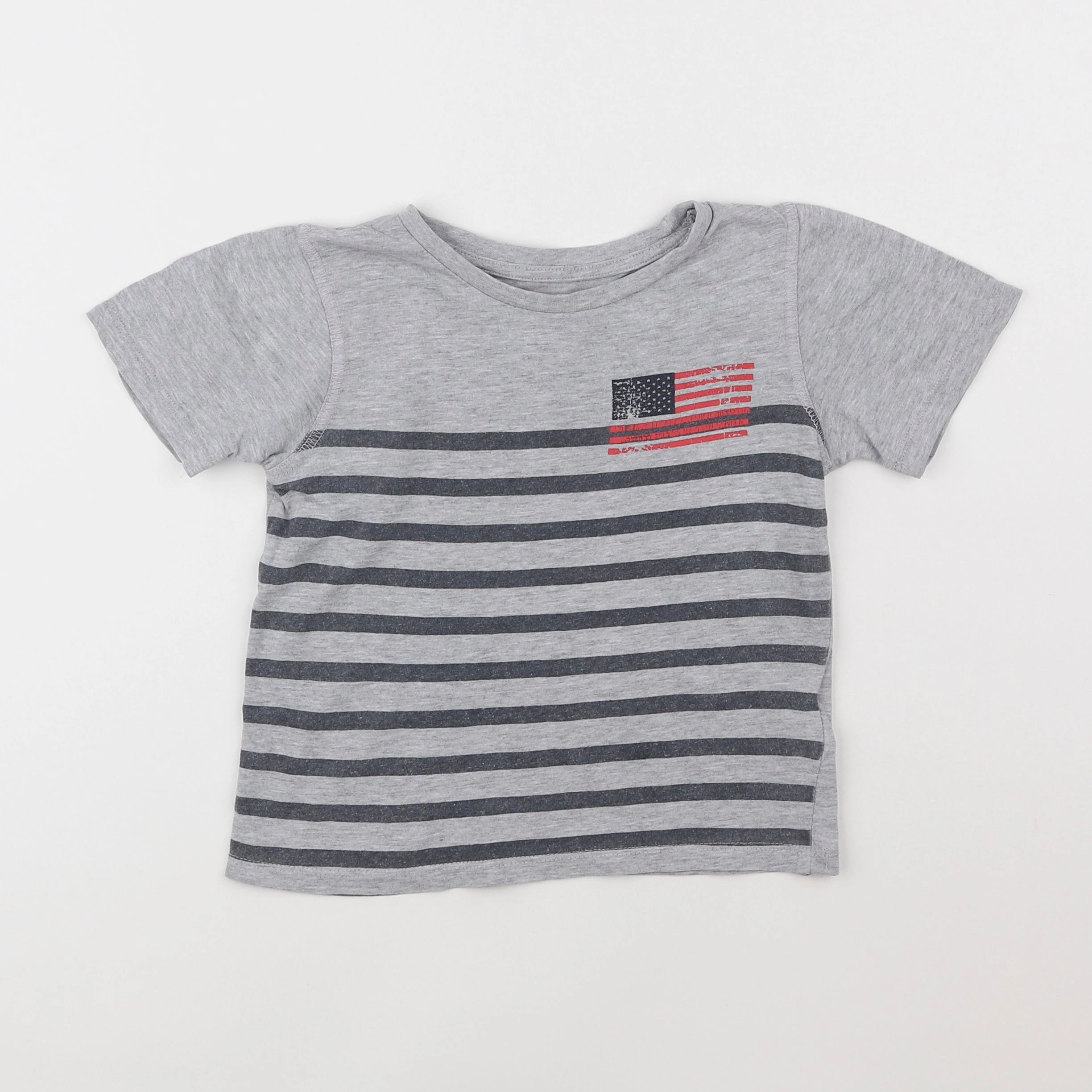 Vertbaudet - tee-shirt gris - 6 ans