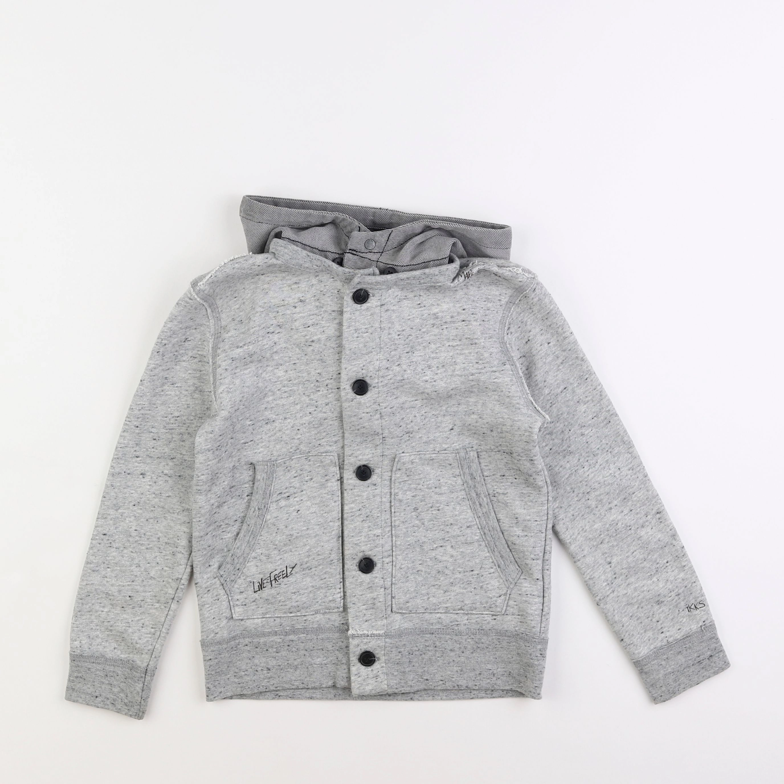 IKKS - sweat gris - 6 ans