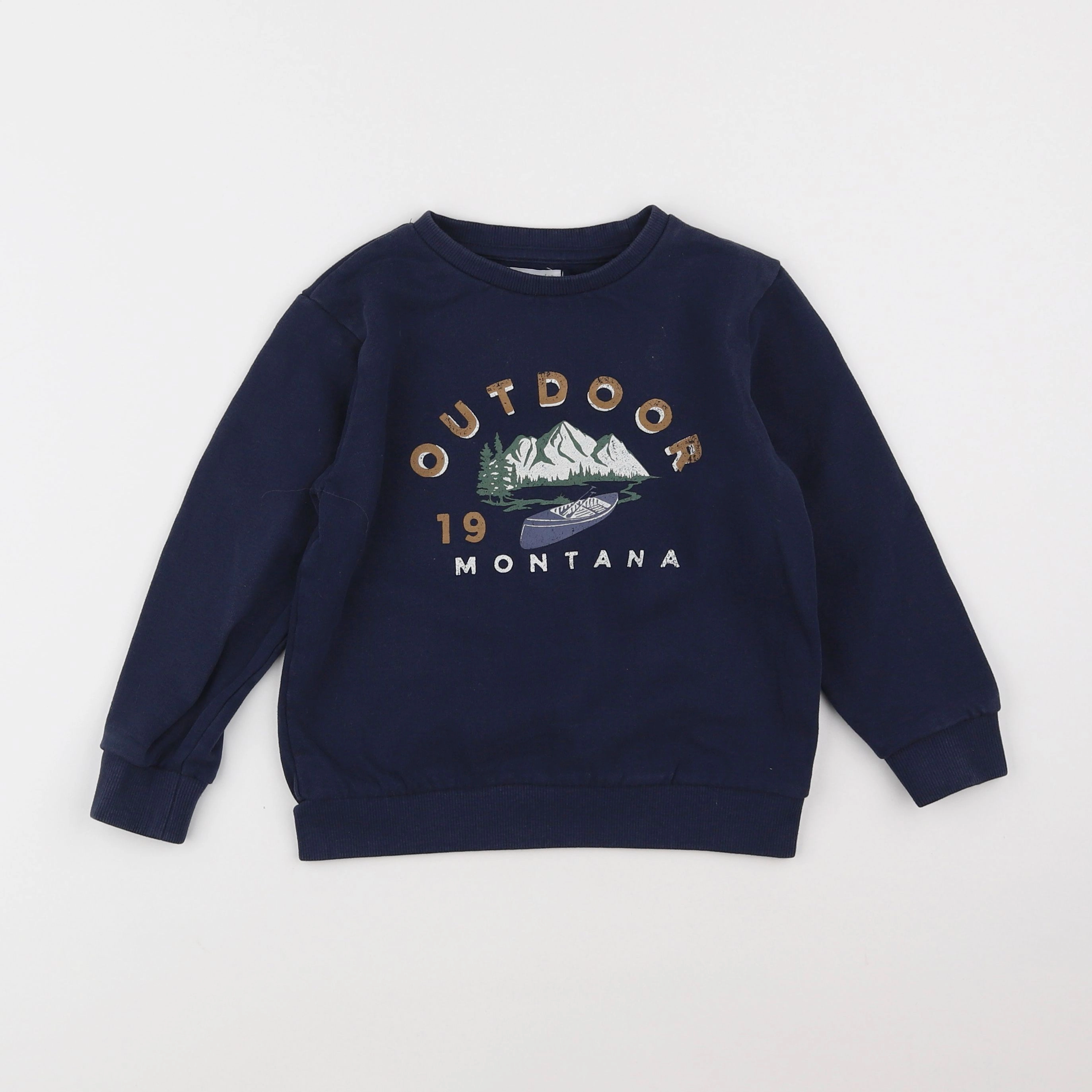 Vertbaudet - sweat bleu - 6 ans