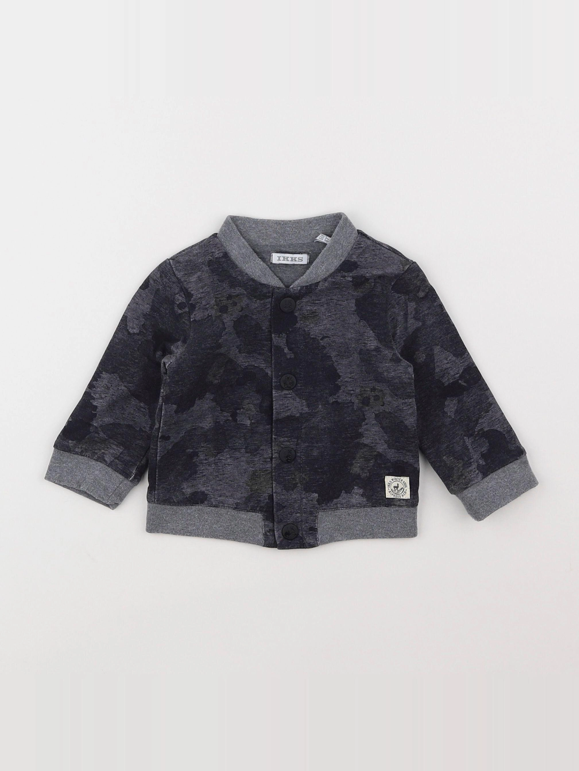 IKKS - sweat gris - 6 mois