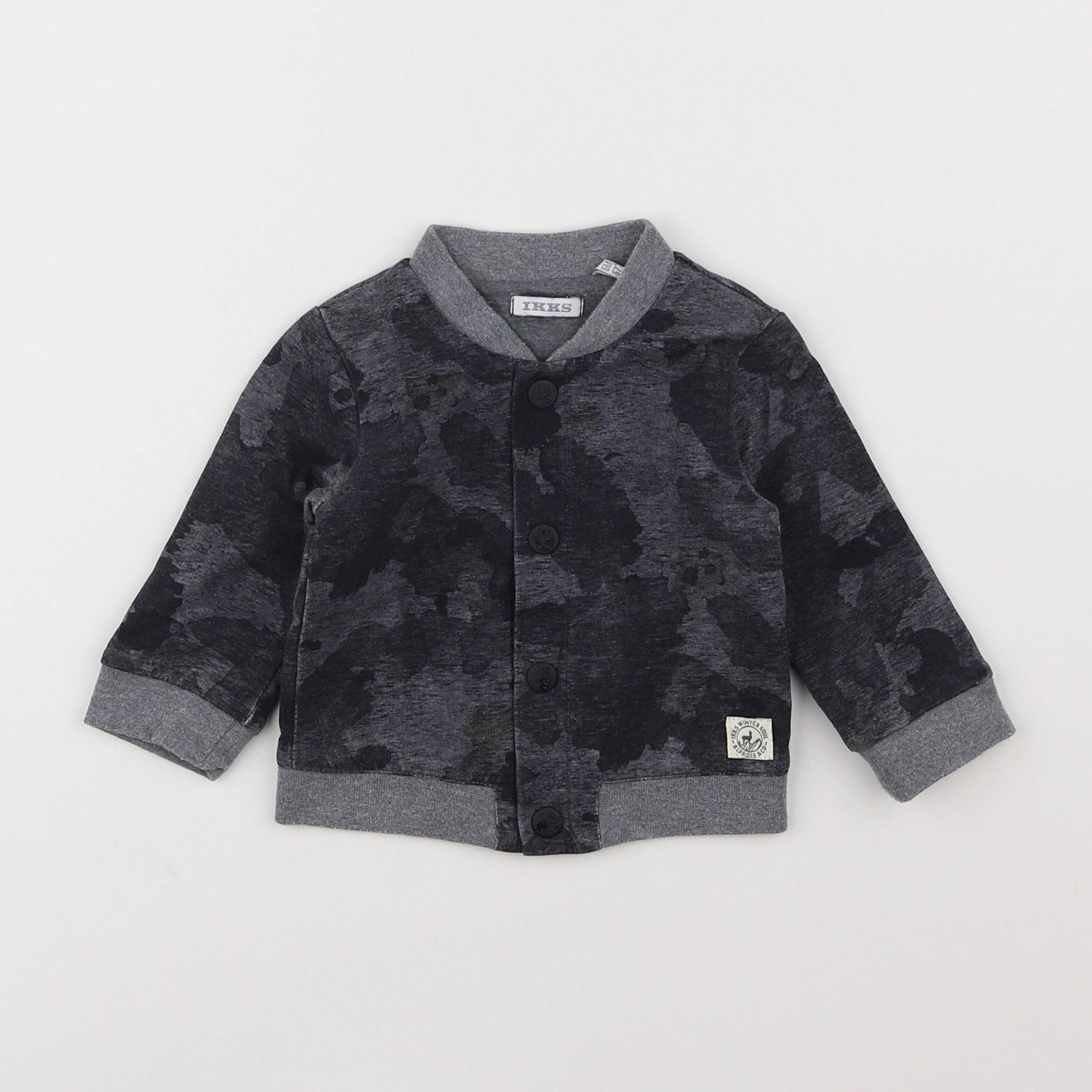 IKKS - sweat gris - 6 mois