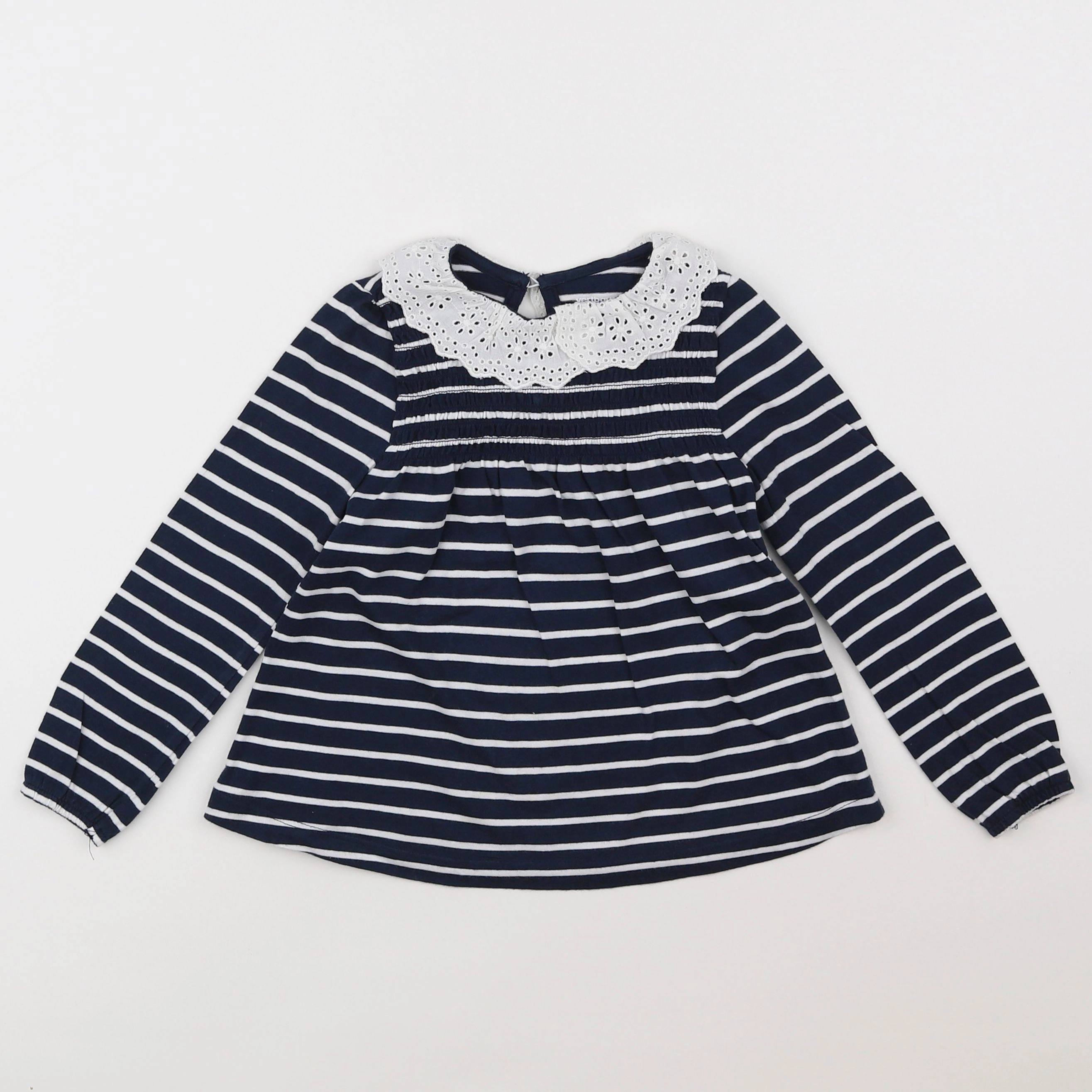 Vertbaudet - tee-shirt bleu, blanc - 4 ans