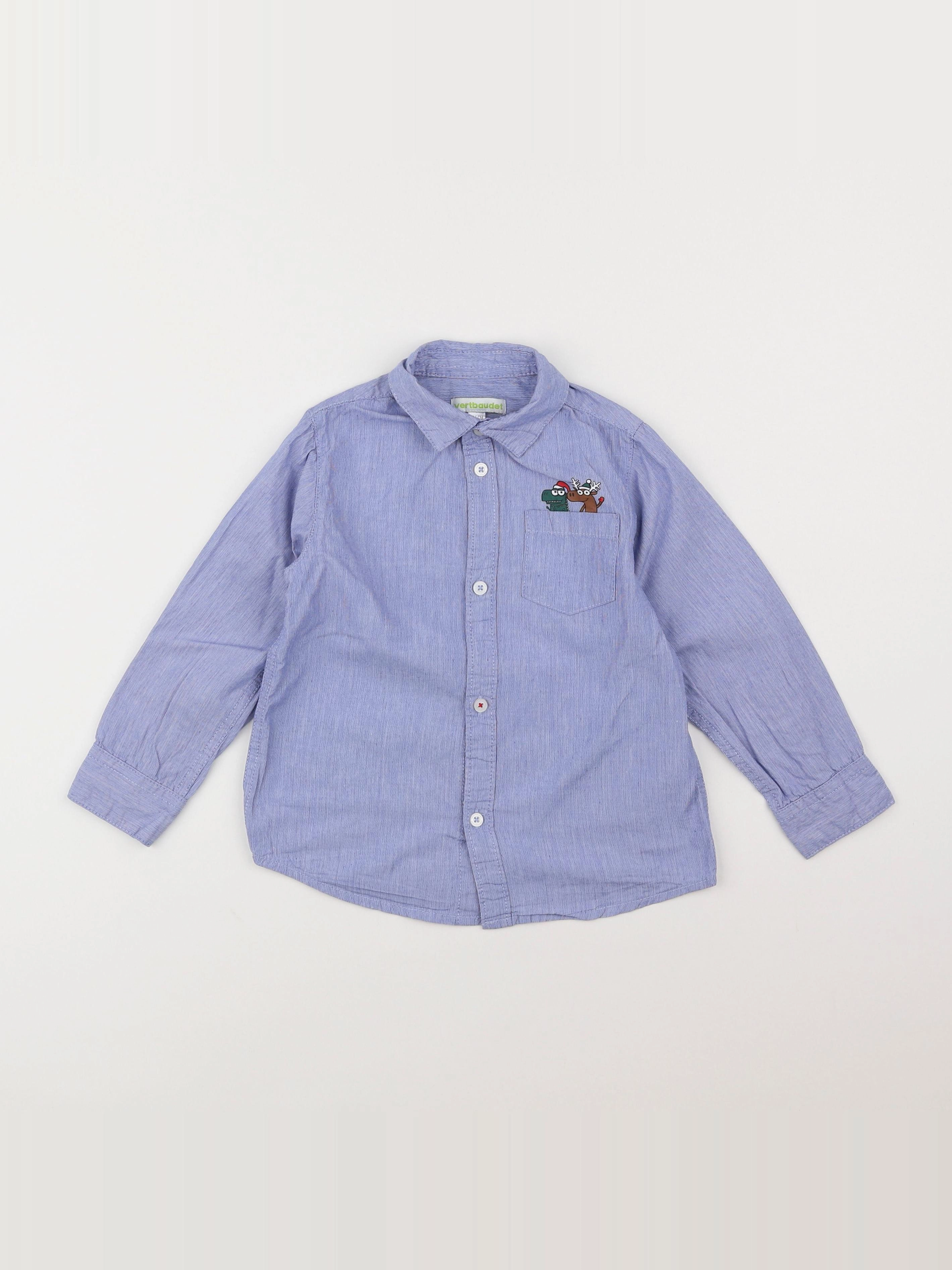 Vertbaudet - chemise bleu - 4 ans