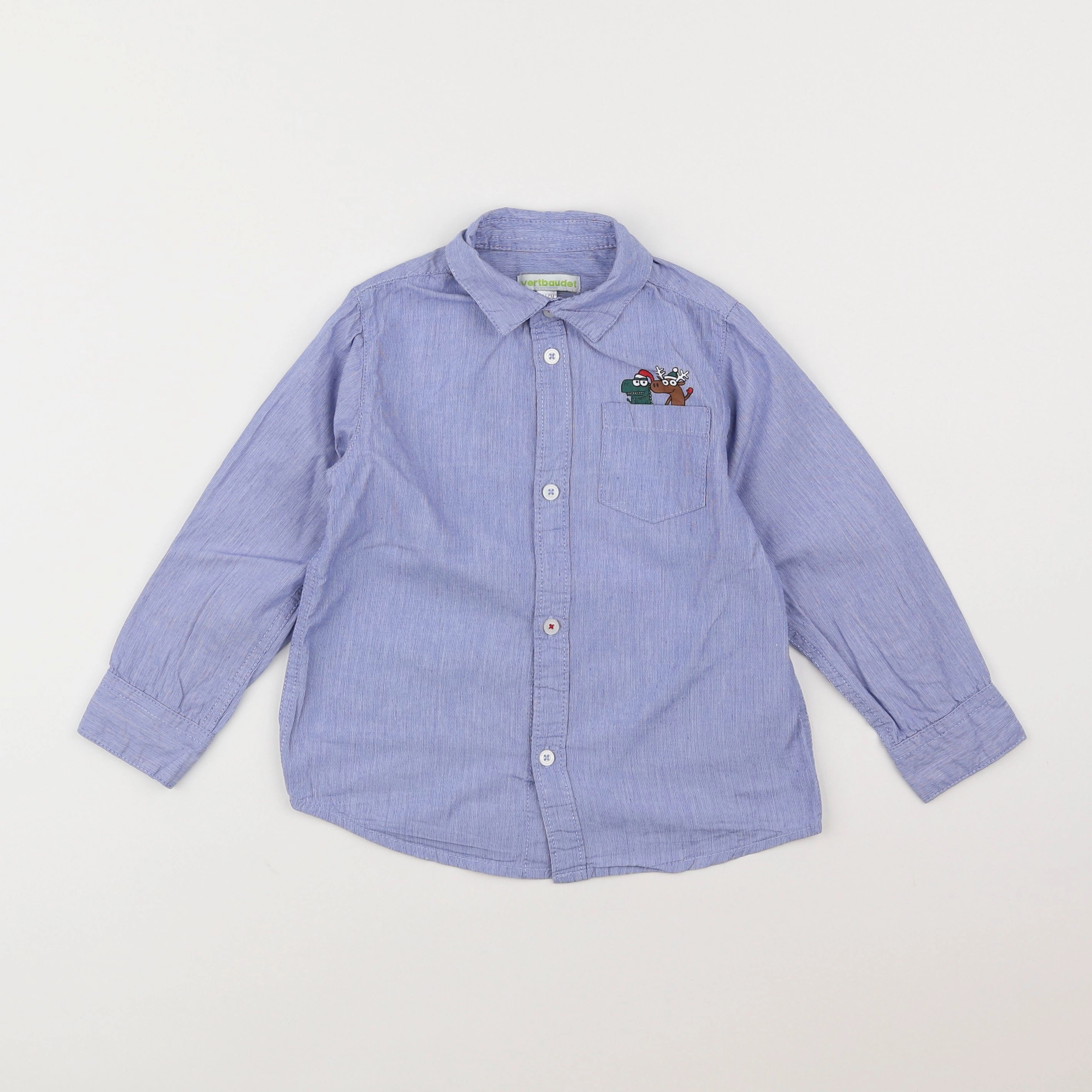 Vertbaudet - chemise bleu - 4 ans