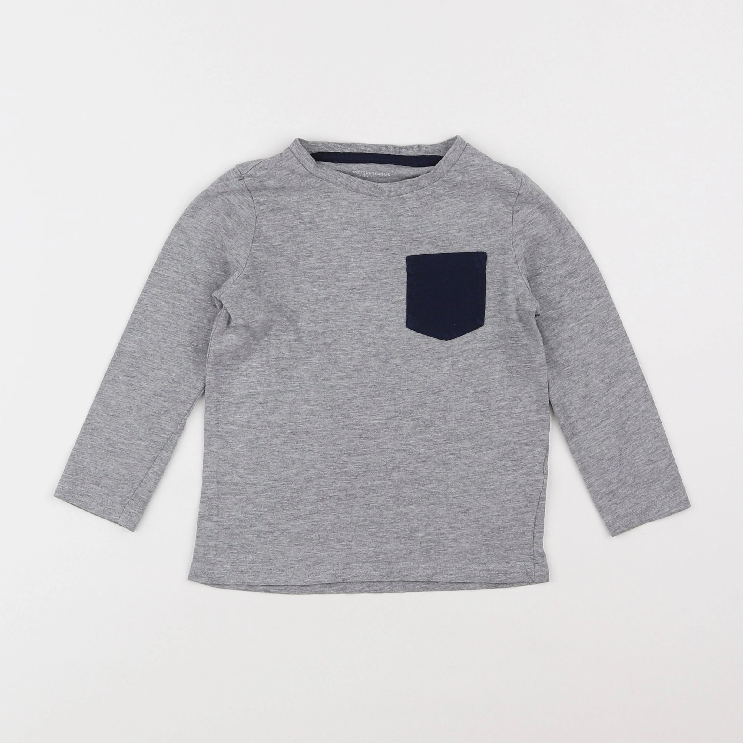 Vertbaudet - tee-shirt gris - 4 ans