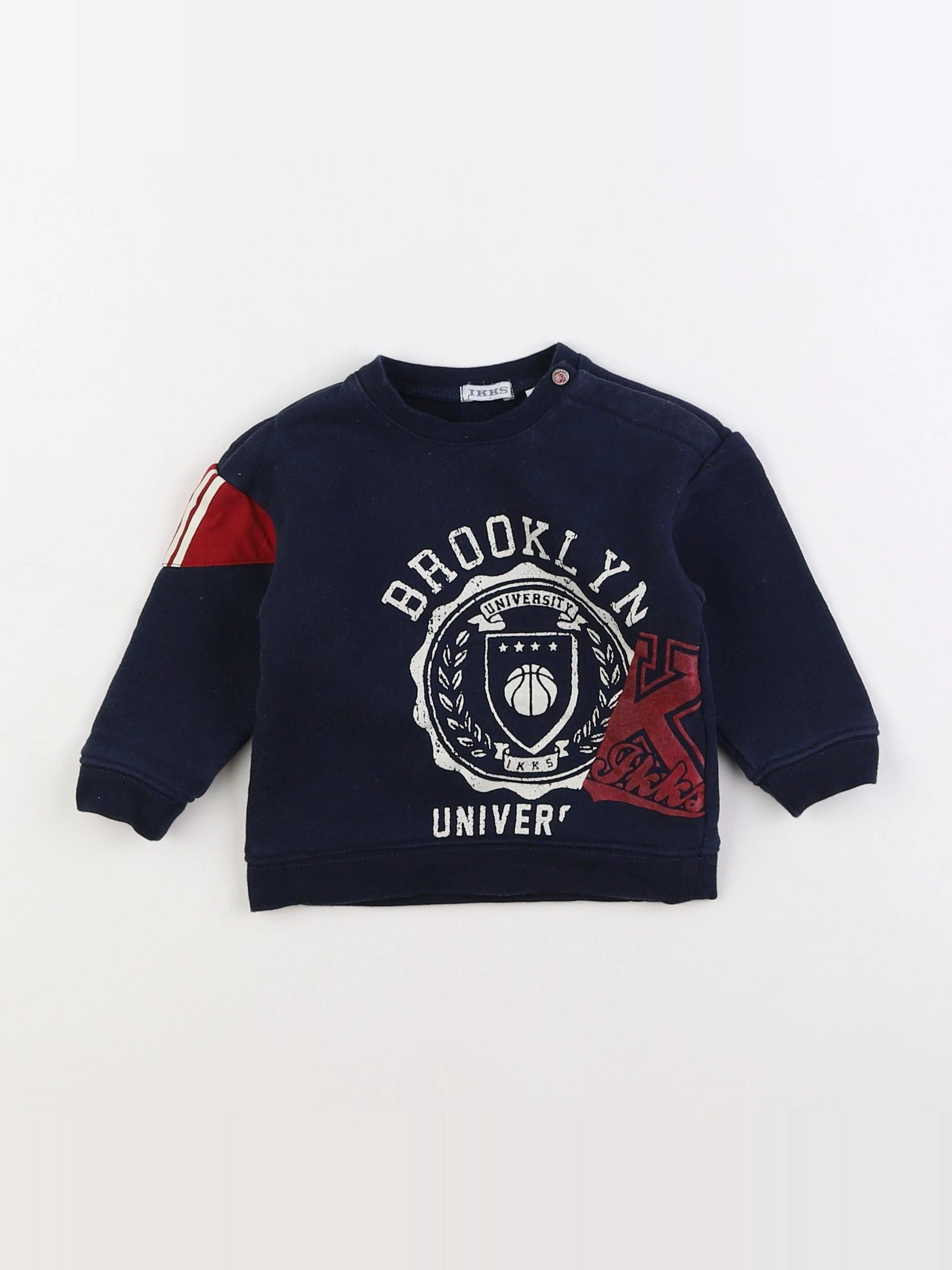 IKKS - sweat bleu - 12 mois