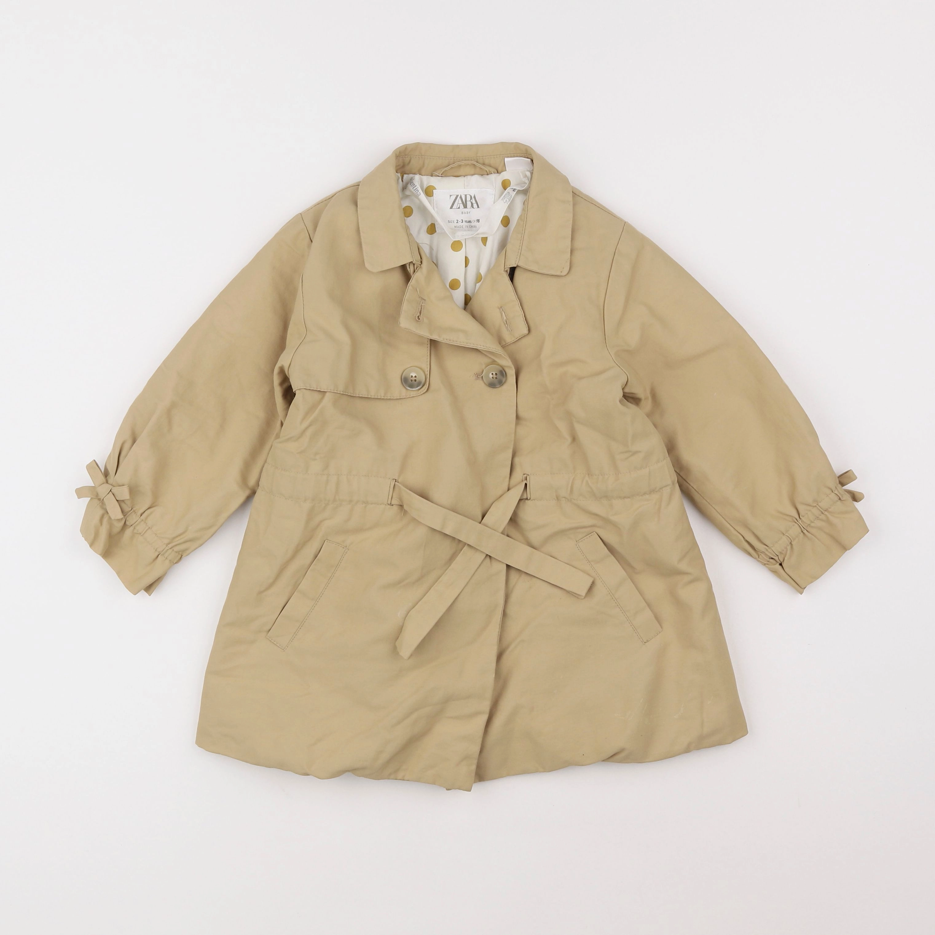 Zara - veste beige - 2/3 ans