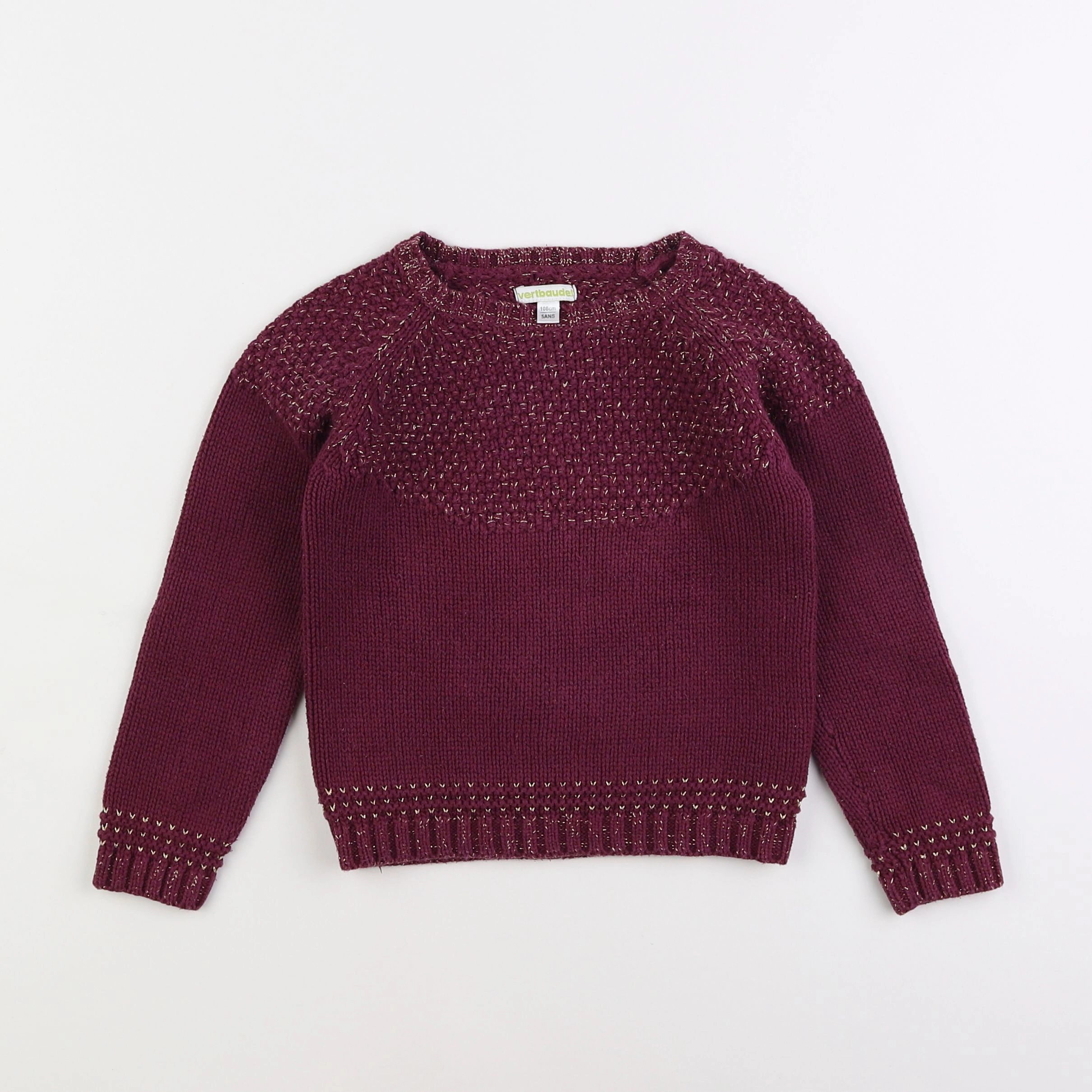 Vertbaudet - pull rouge - 5 ans