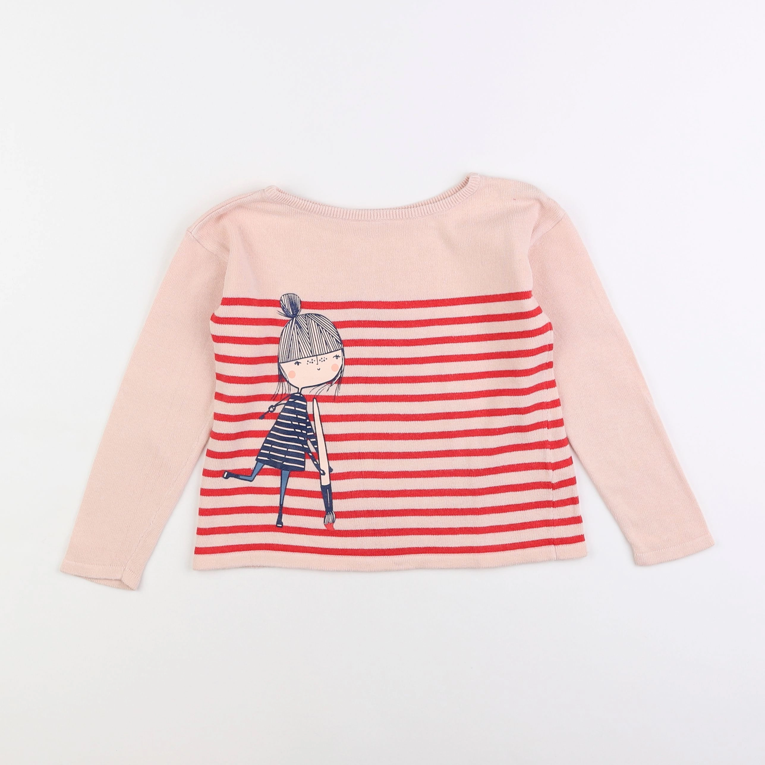 Vertbaudet - pull rouge - 5 ans