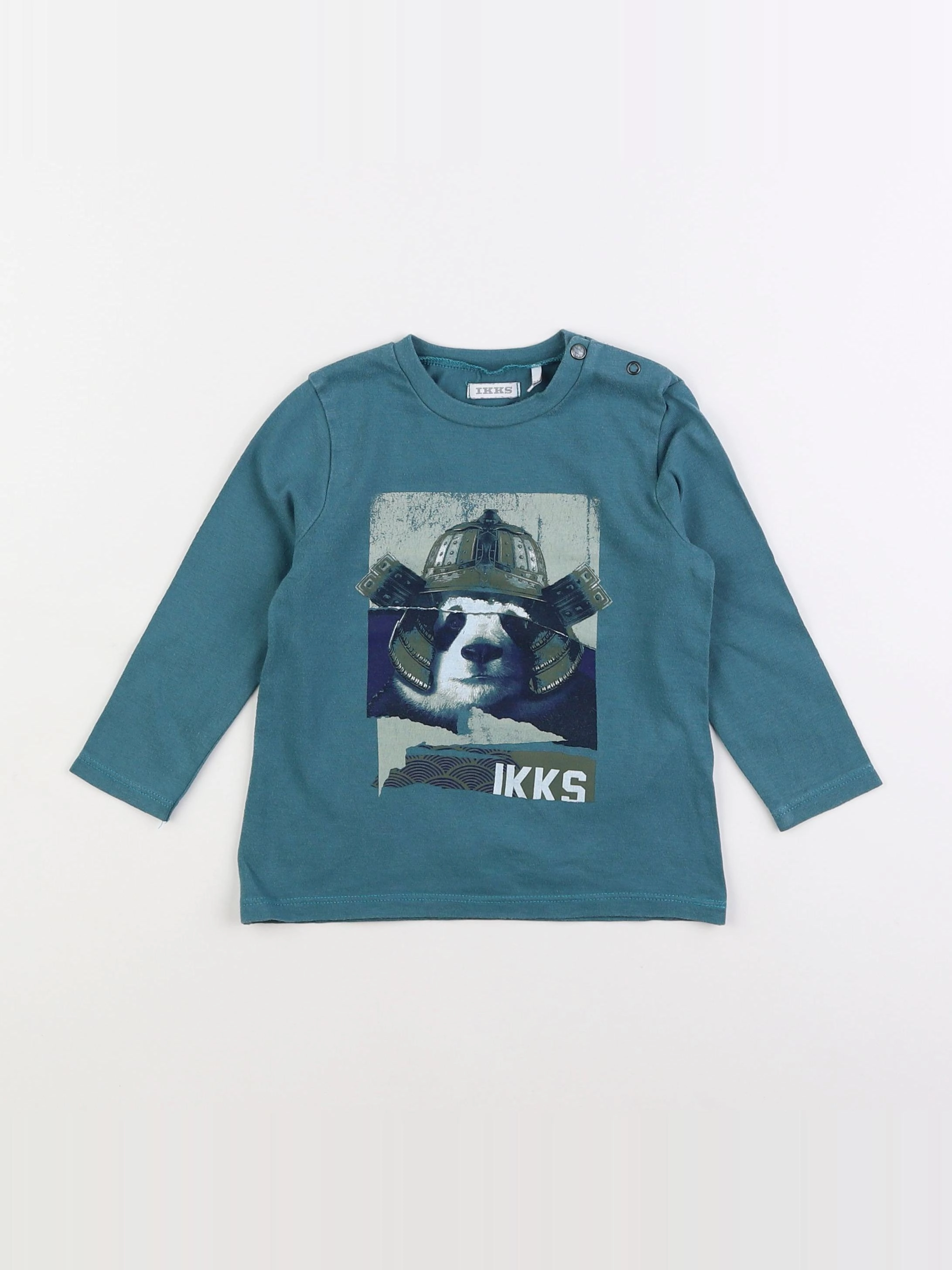 IKKS - tee-shirt bleu - 2 ans