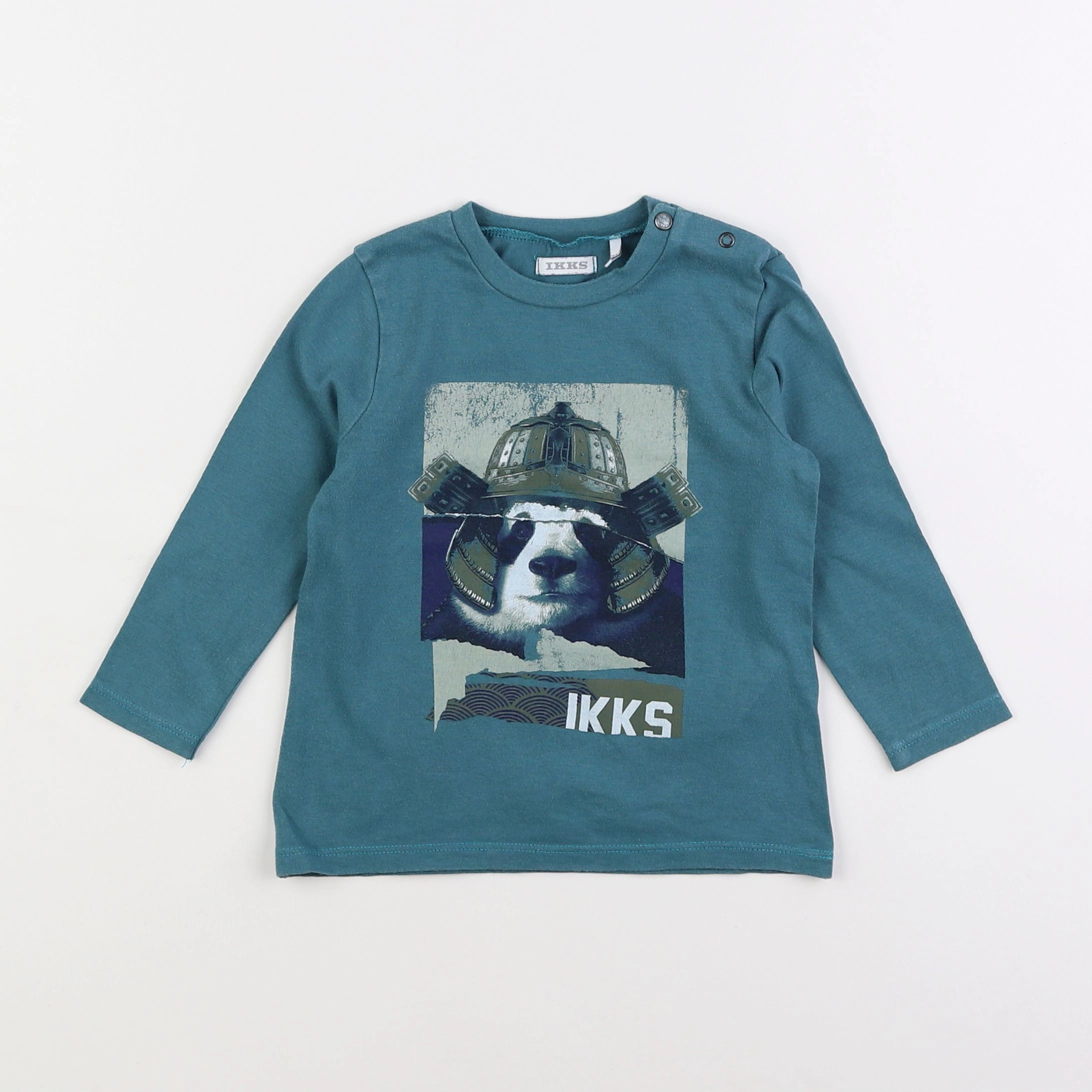 IKKS - tee-shirt bleu - 2 ans