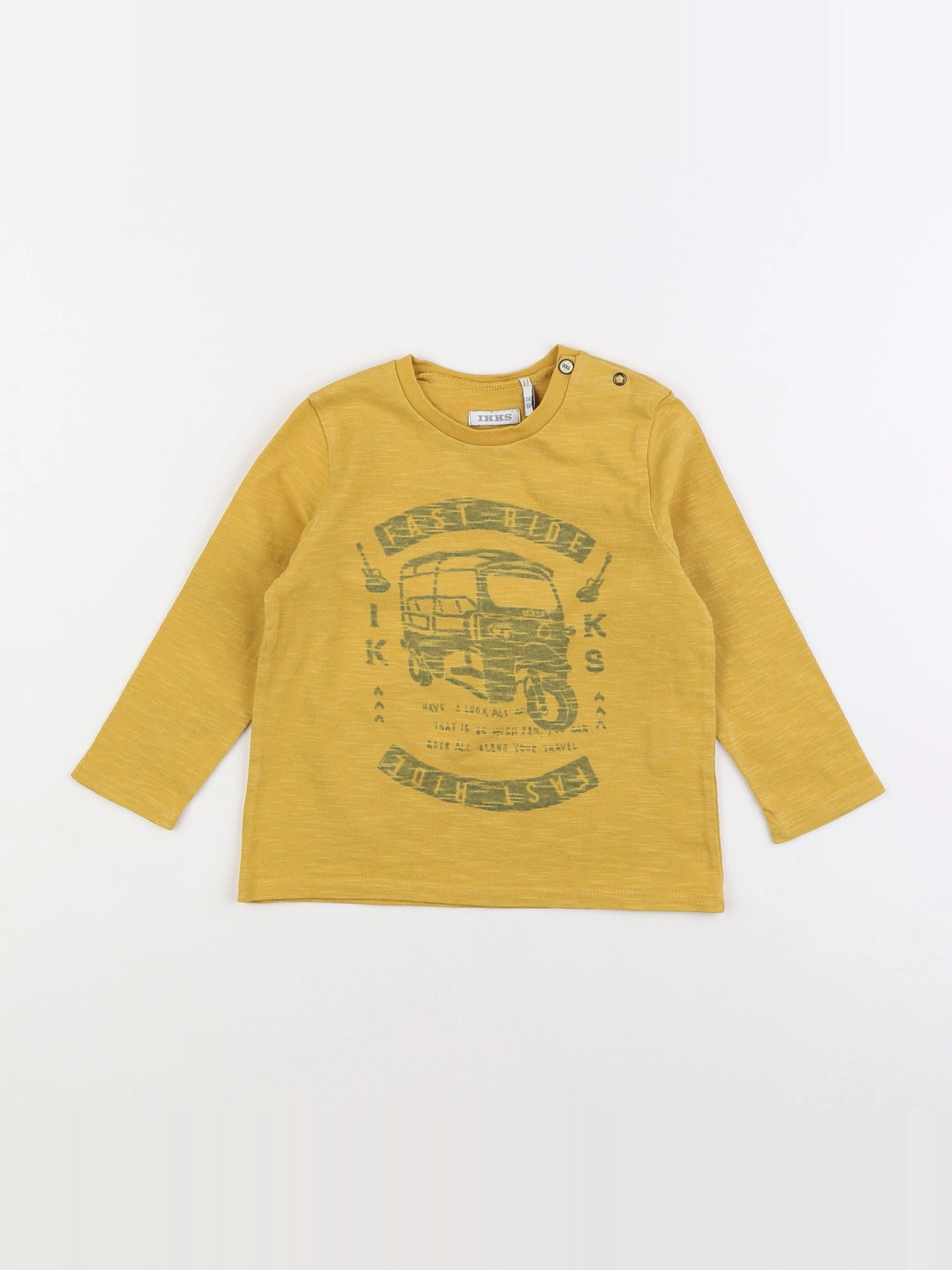 IKKS - tee-shirt jaune - 2 ans