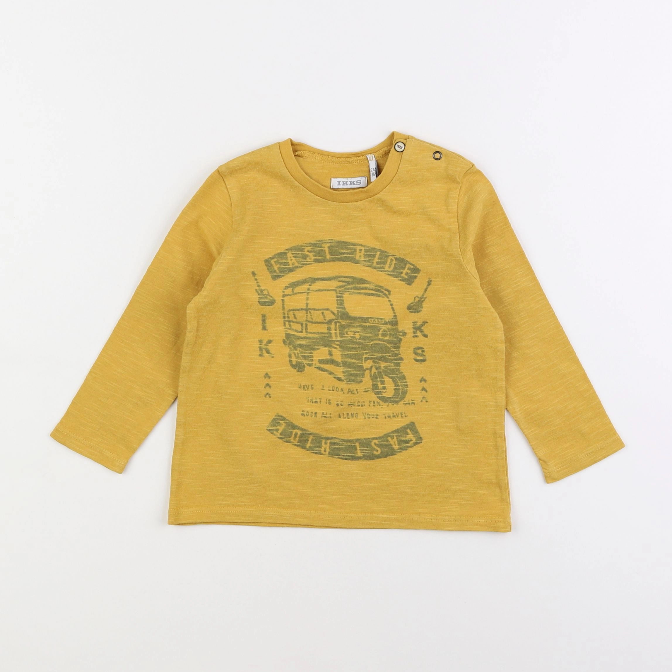 IKKS - tee-shirt jaune - 2 ans