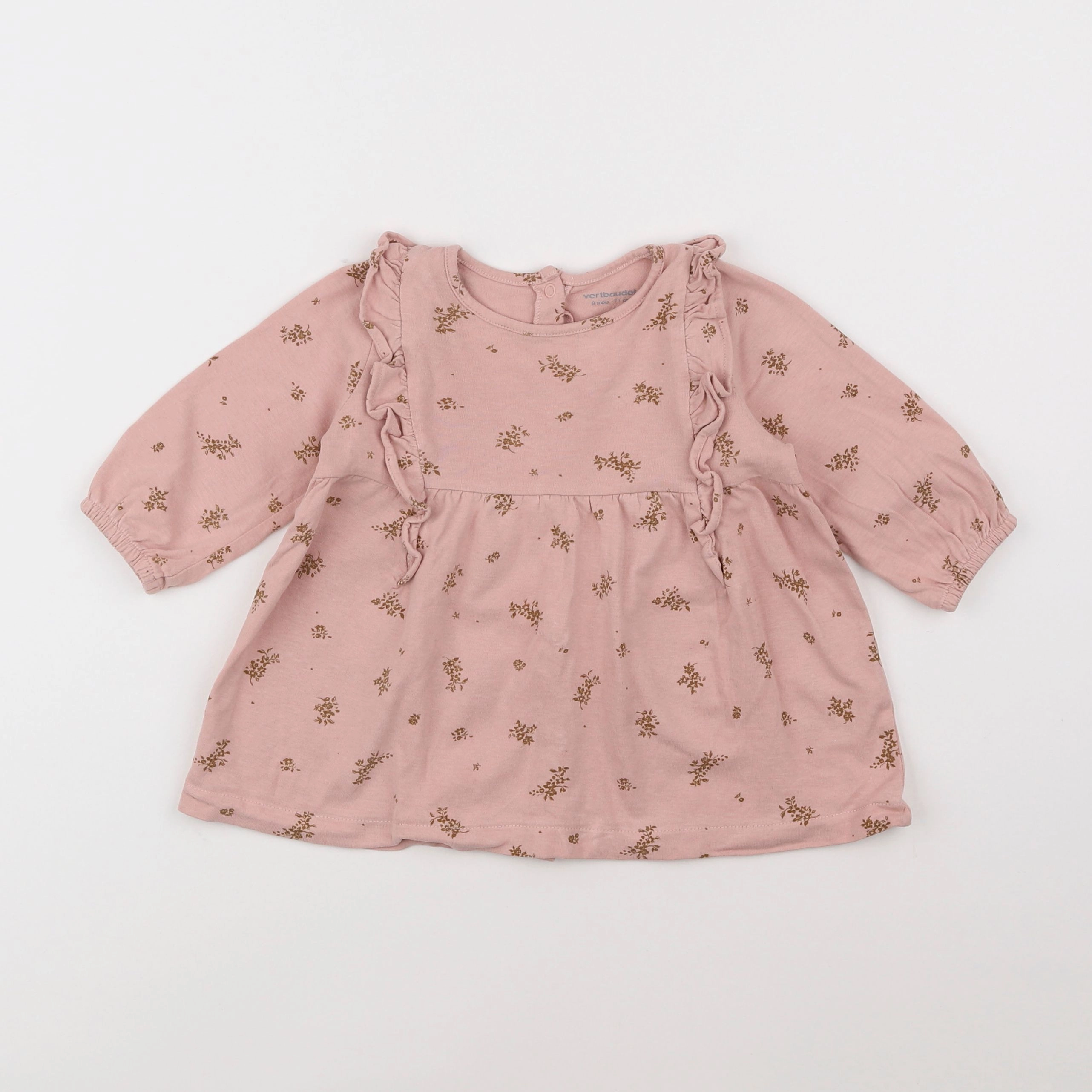 Vertbaudet - robe rose - 9 mois