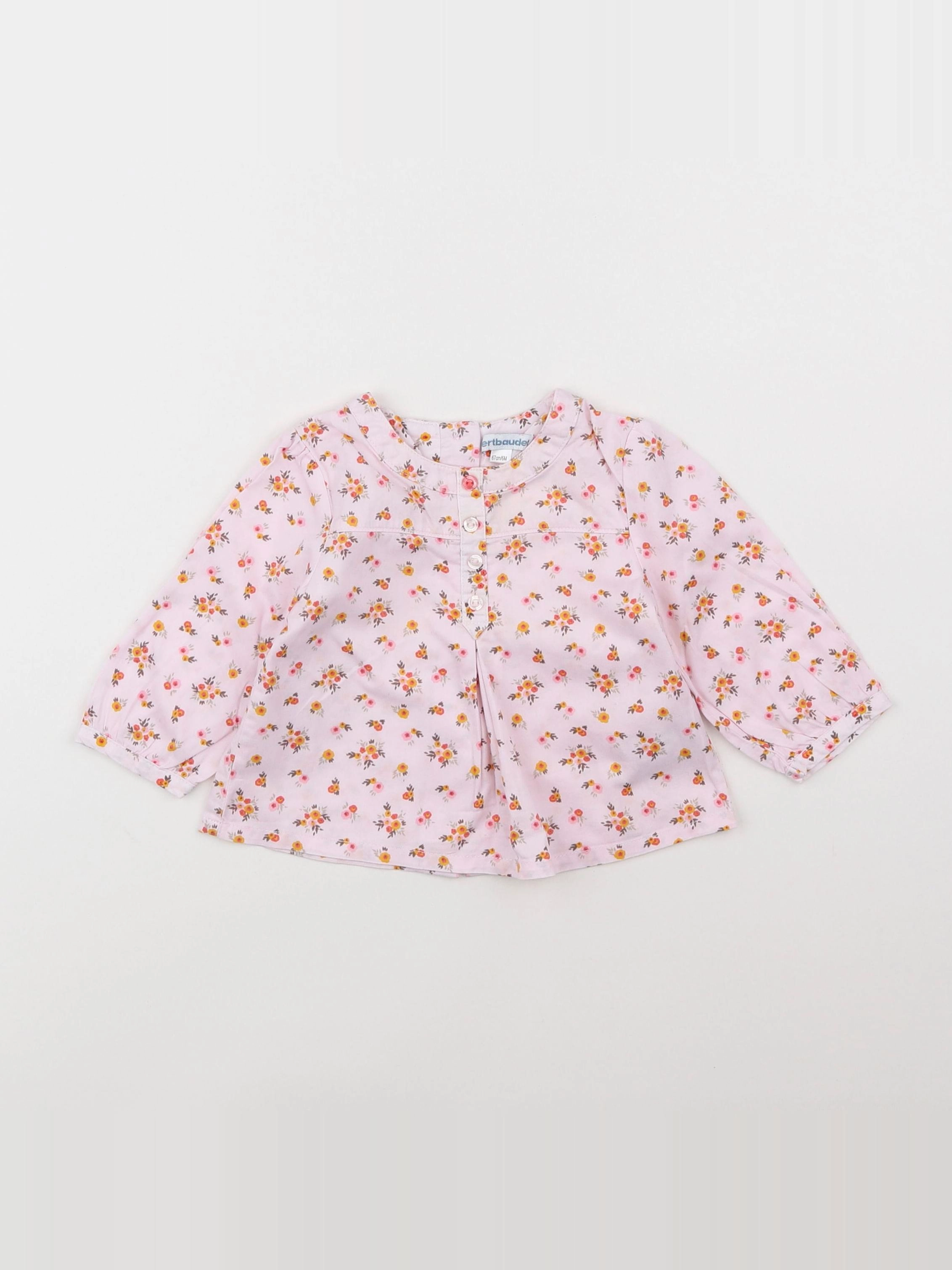 Vertbaudet - blouse rose - 6 mois