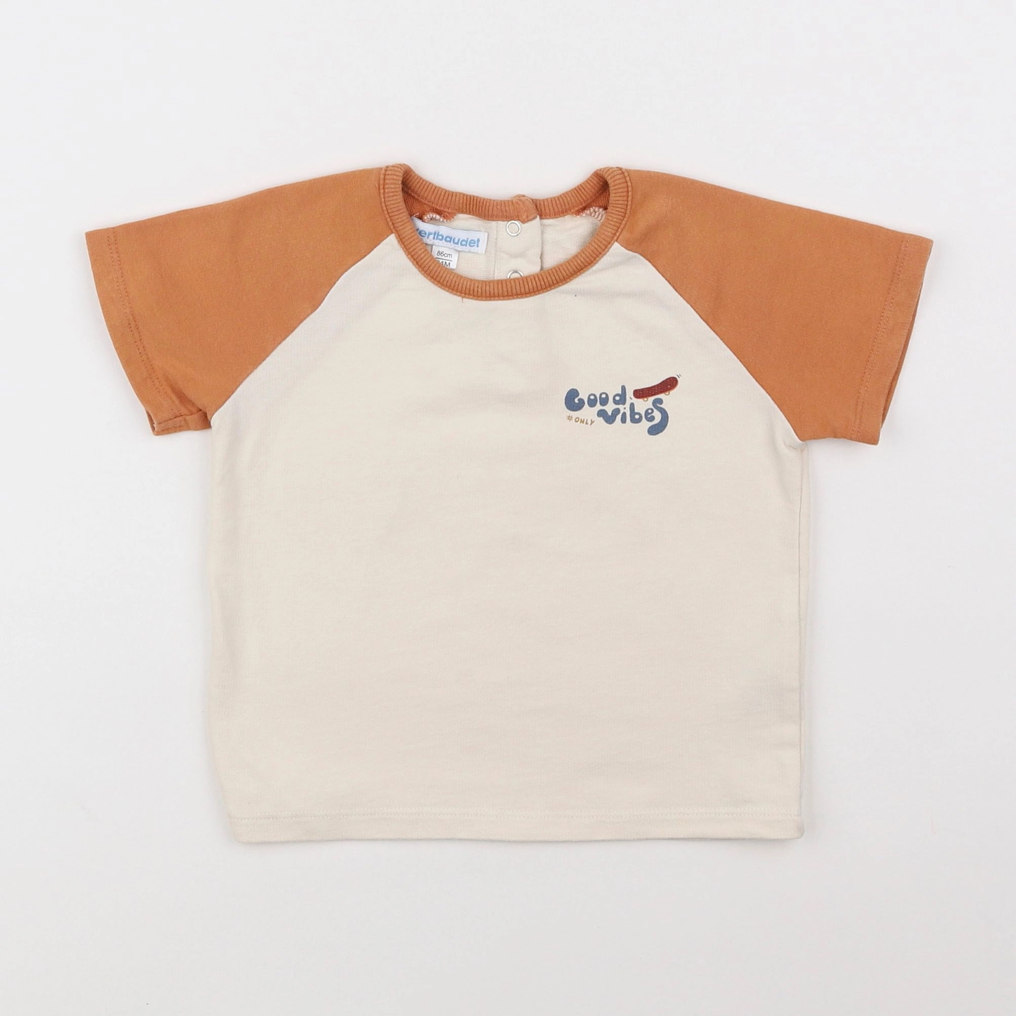 Vertbaudet - tee-shirt beige - 2 ans