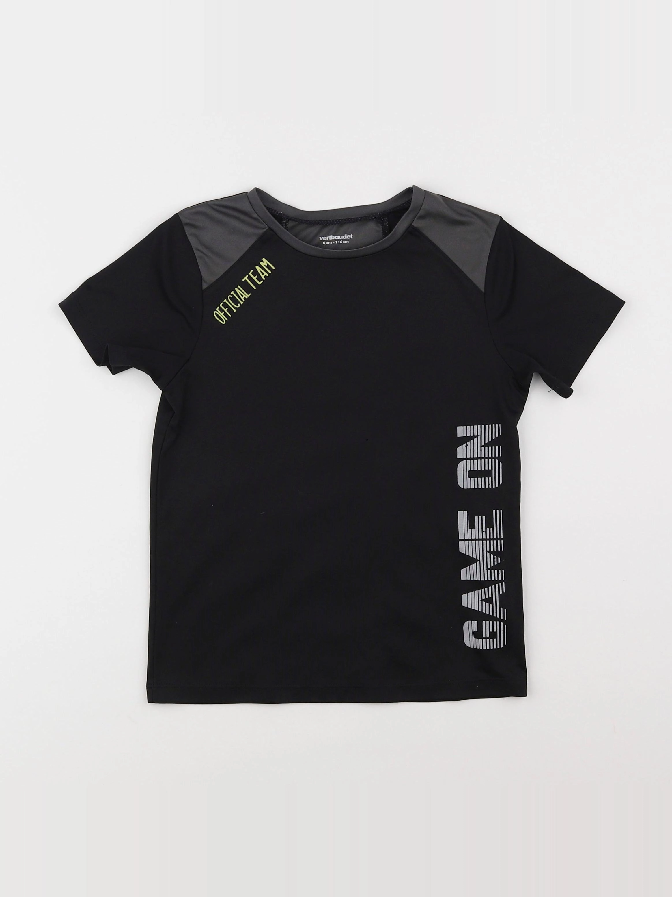 Vertbaudet - tee-shirt noir - 6 ans
