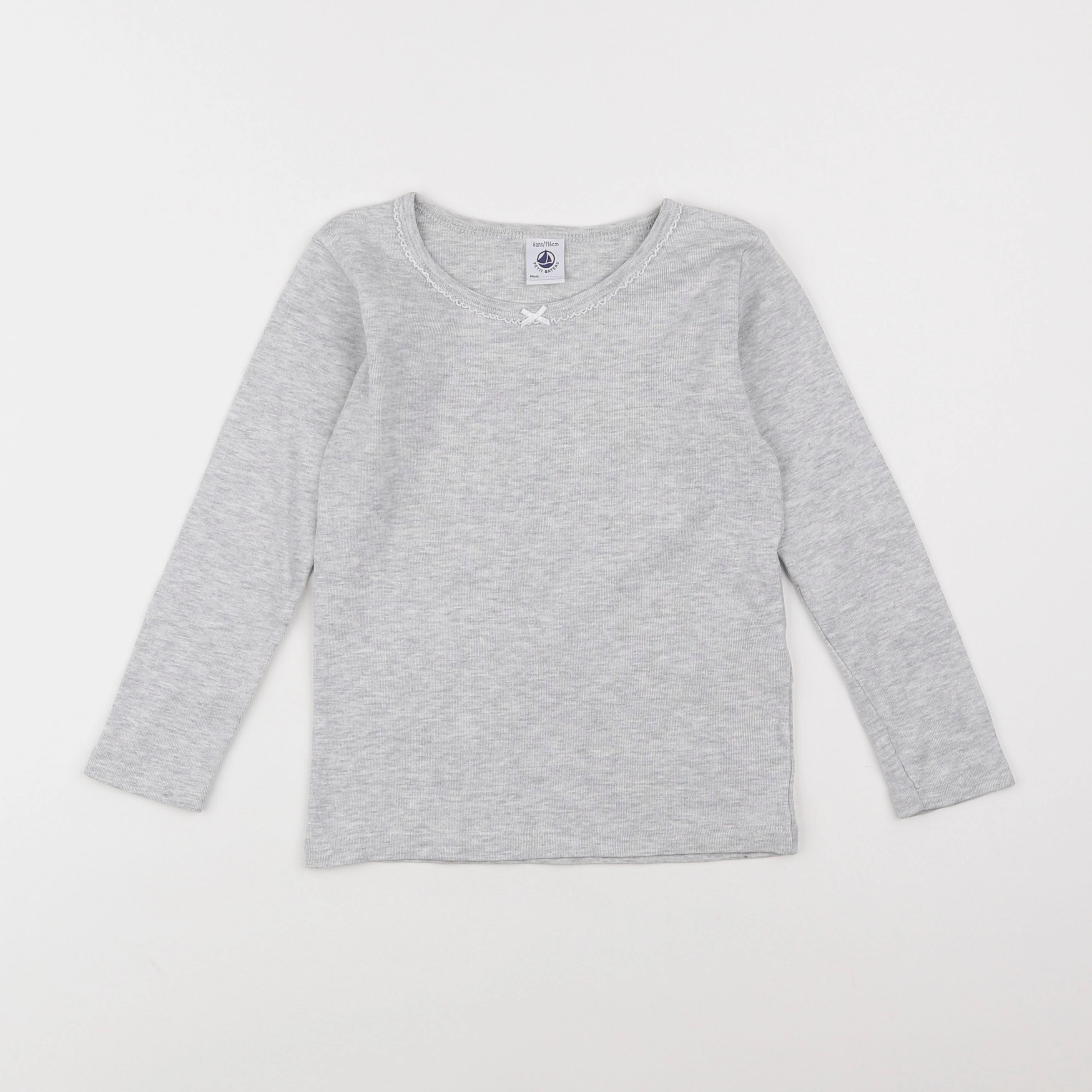 Petit Bateau - maillot de corps gris - 6 ans