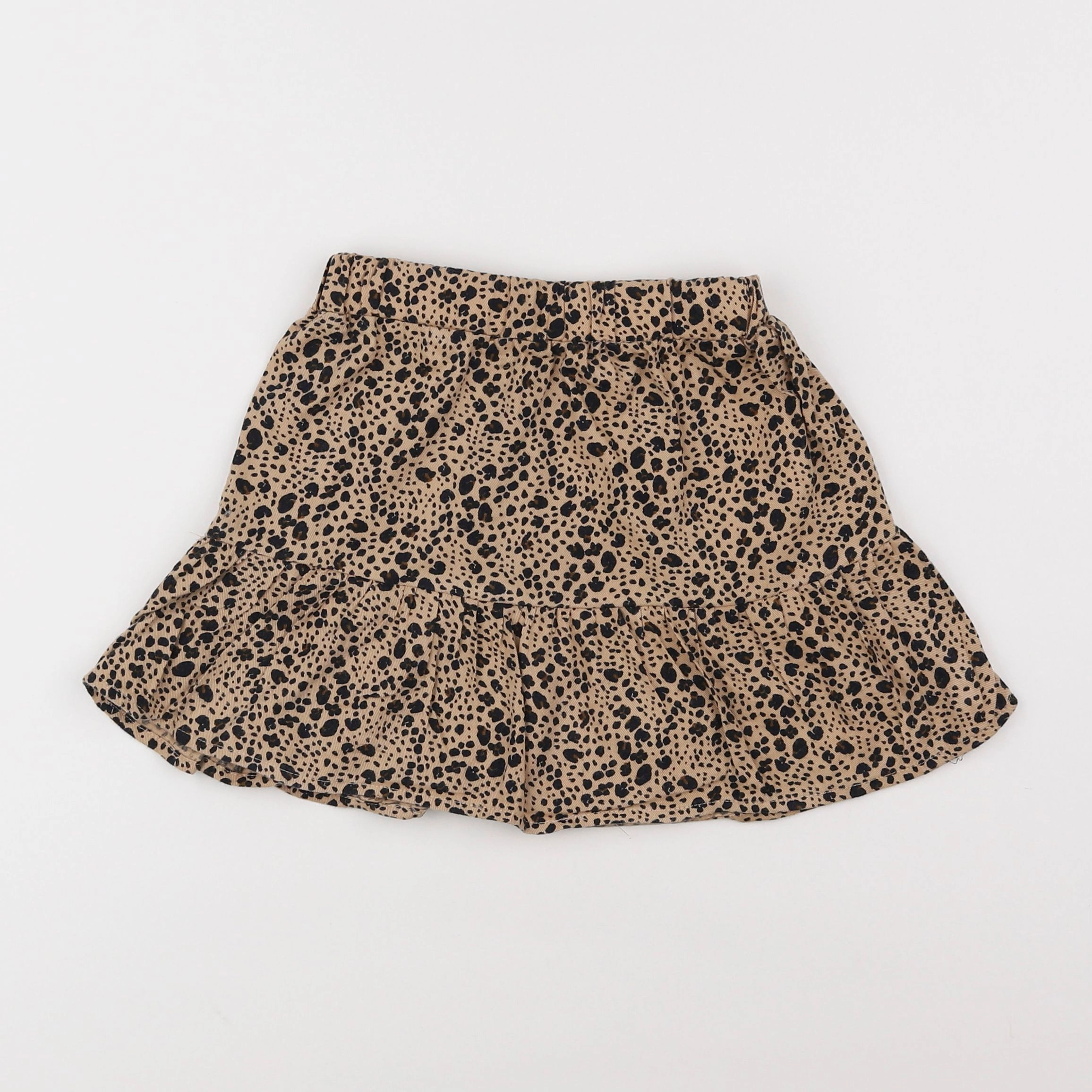 Vertbaudet - jupe beige, noir - 6 ans