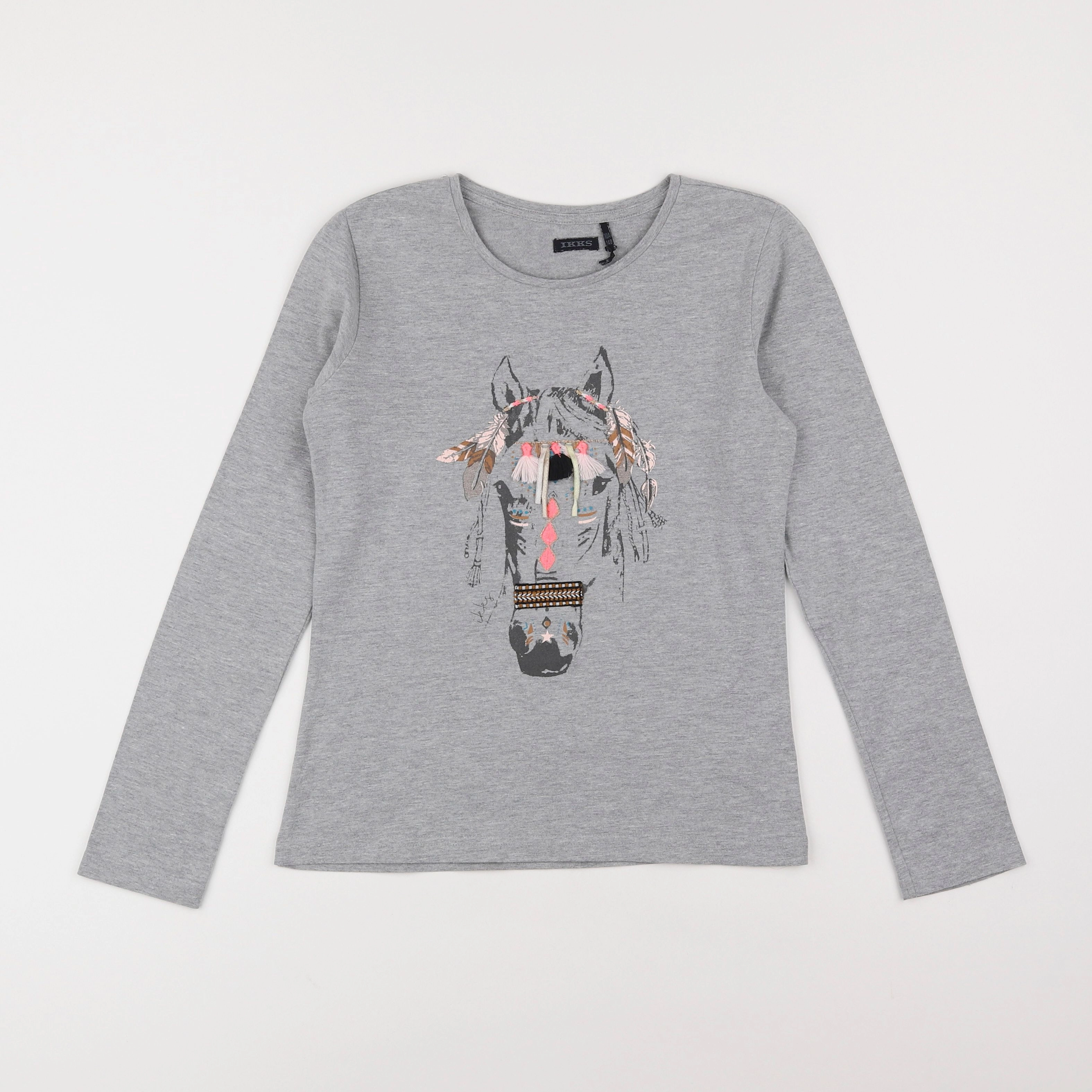 IKKS - tee-shirt gris - 10 ans