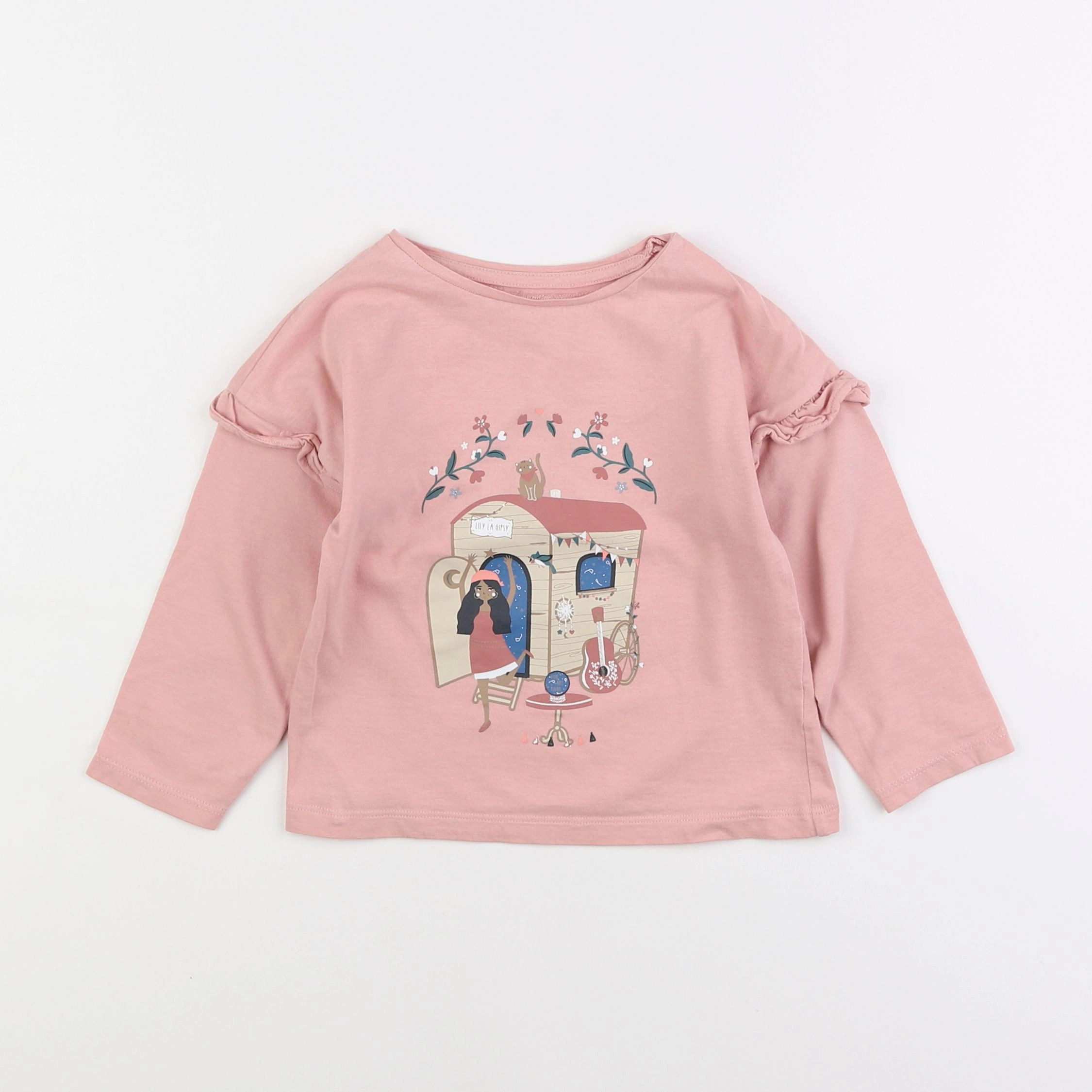 Vertbaudet - tee-shirt rose - 3 ans