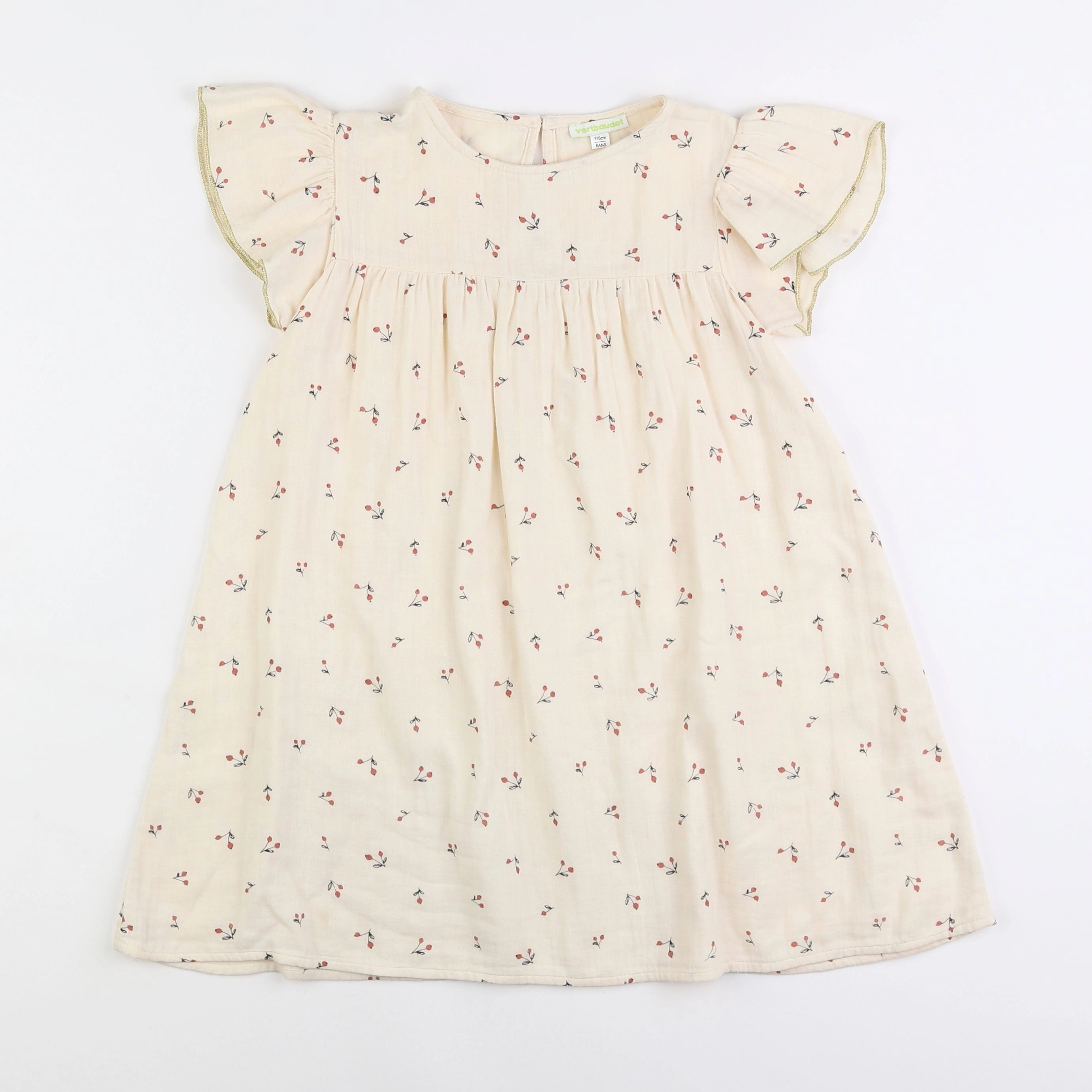 Vertbaudet - robe beige - 6 ans