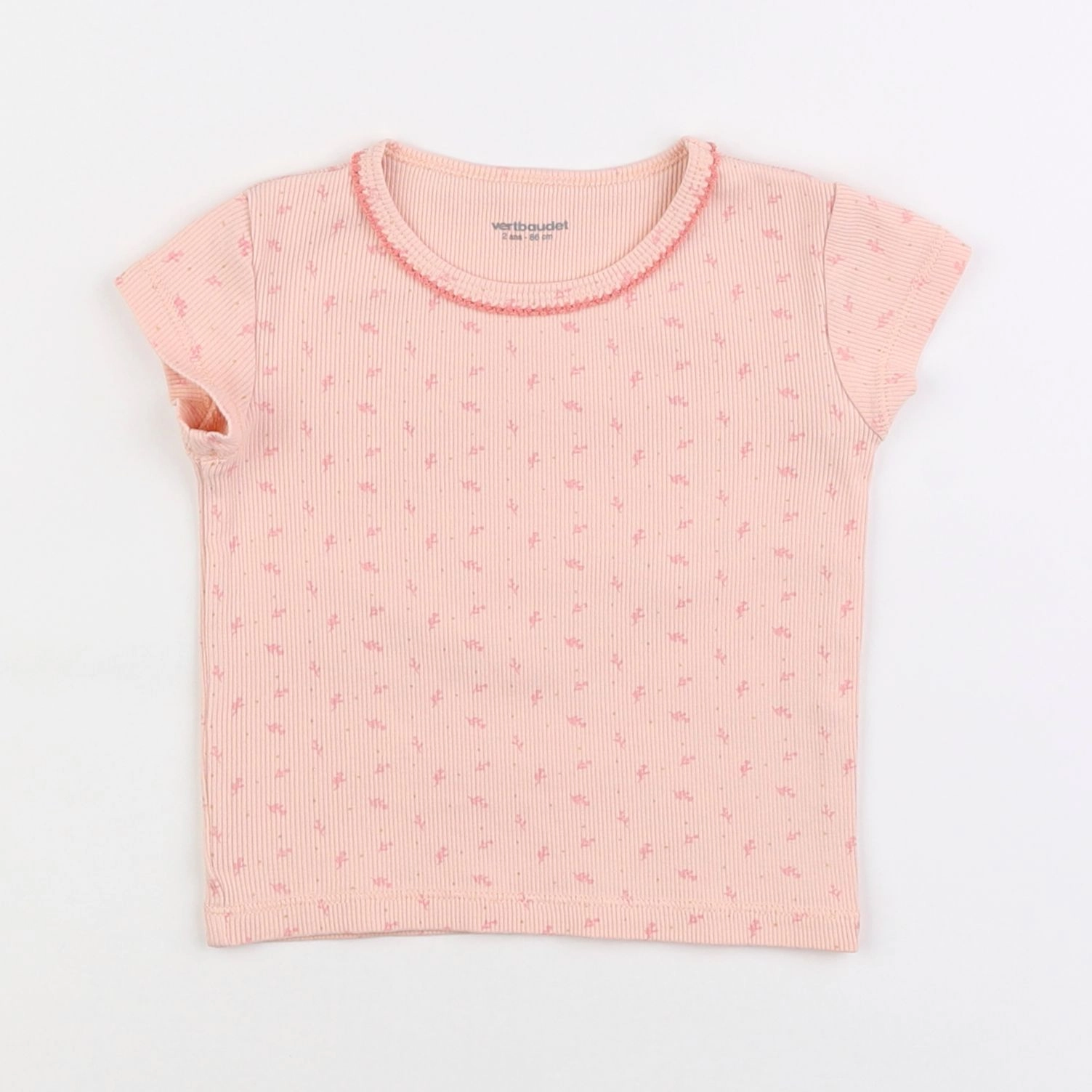 Vertbaudet - maillot de corps rose - 2 ans