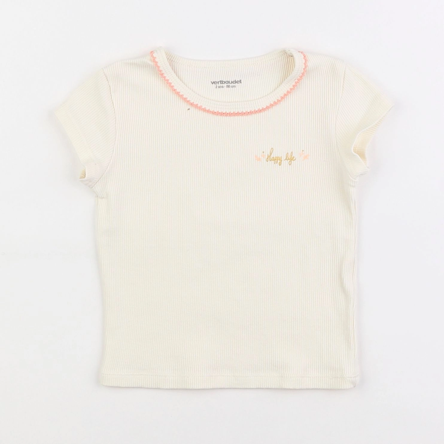 Vertbaudet - maillot de corps beige - 2 ans