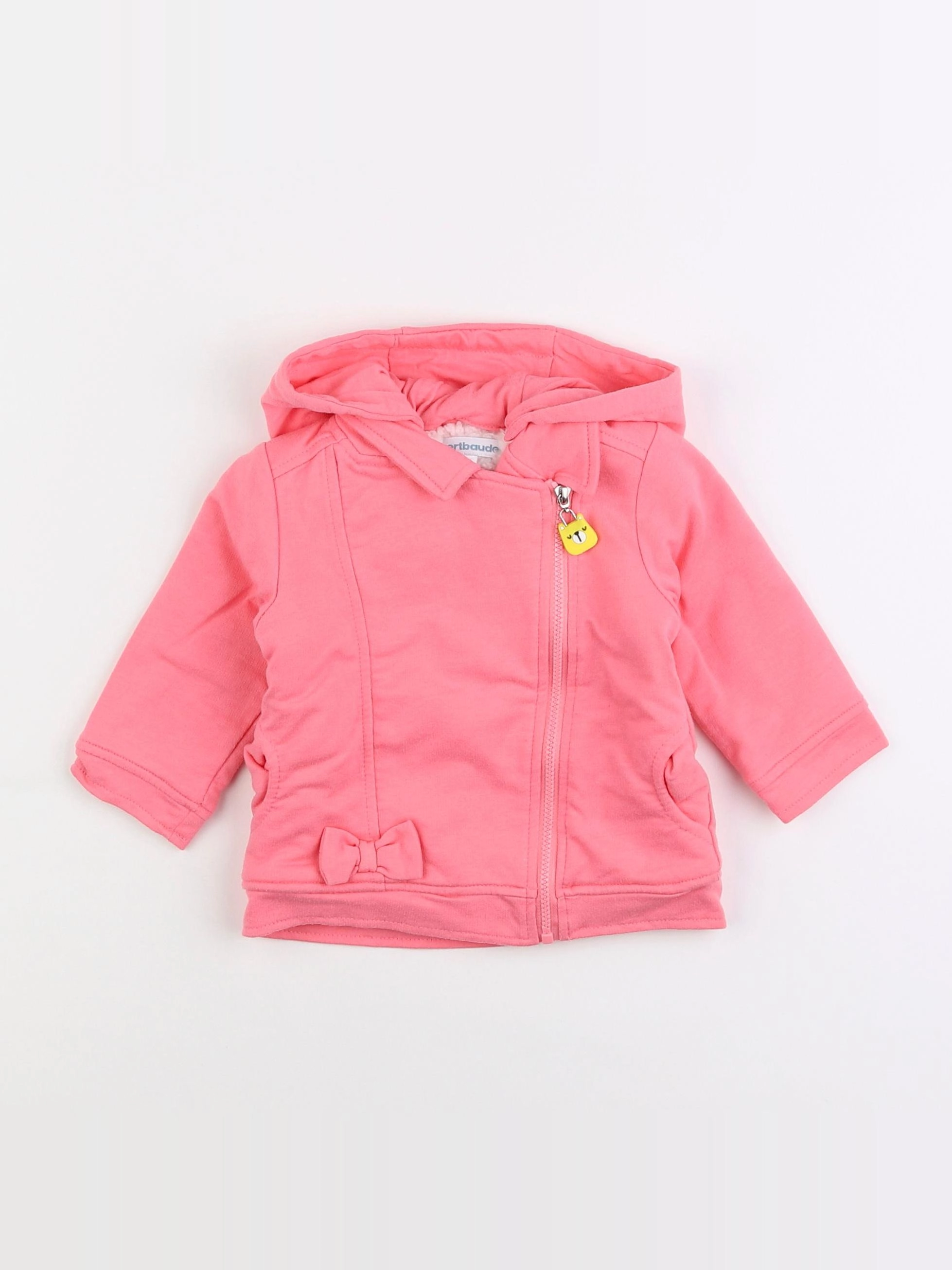 Vertbaudet - sweat rose - 9 mois