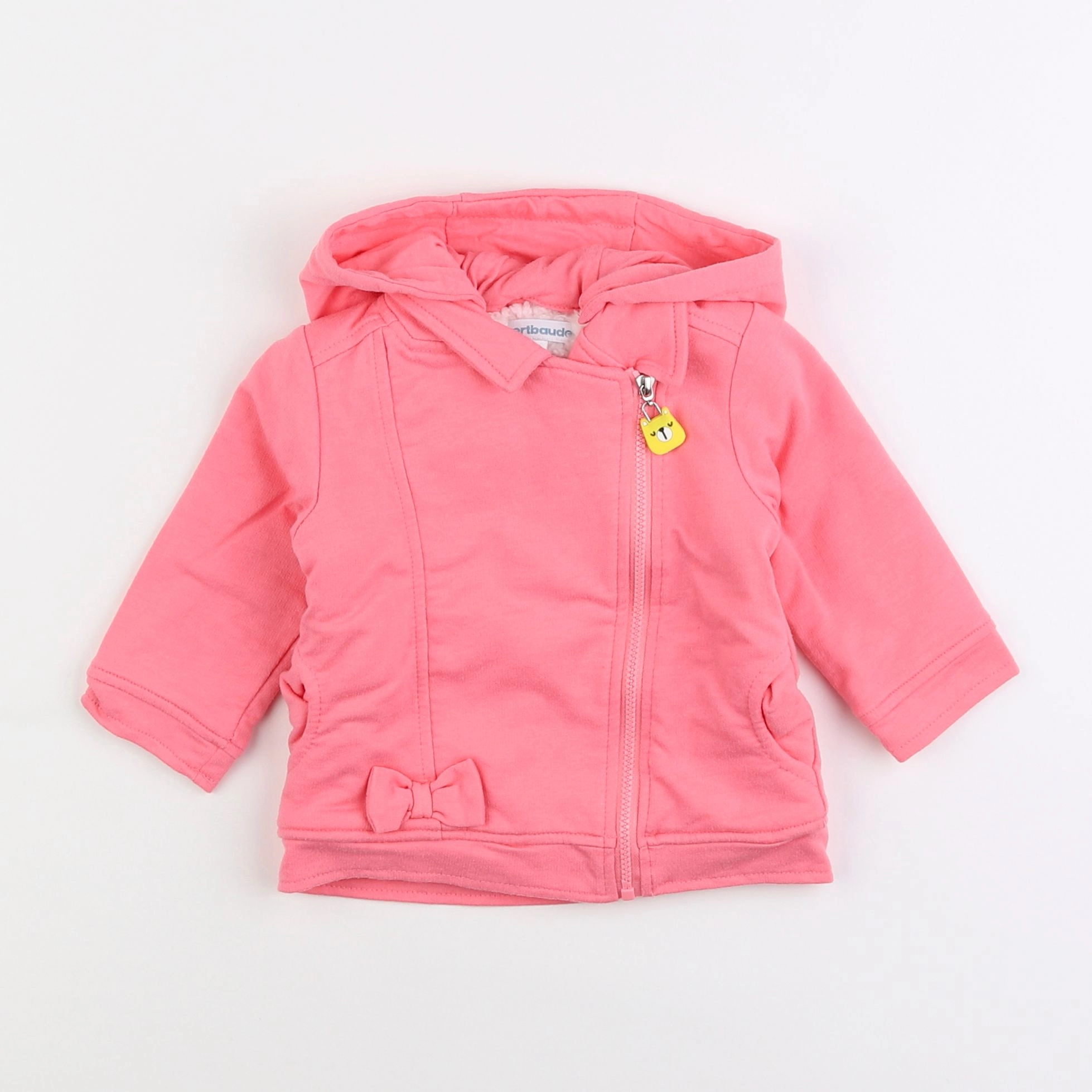 Vertbaudet - sweat rose - 9 mois