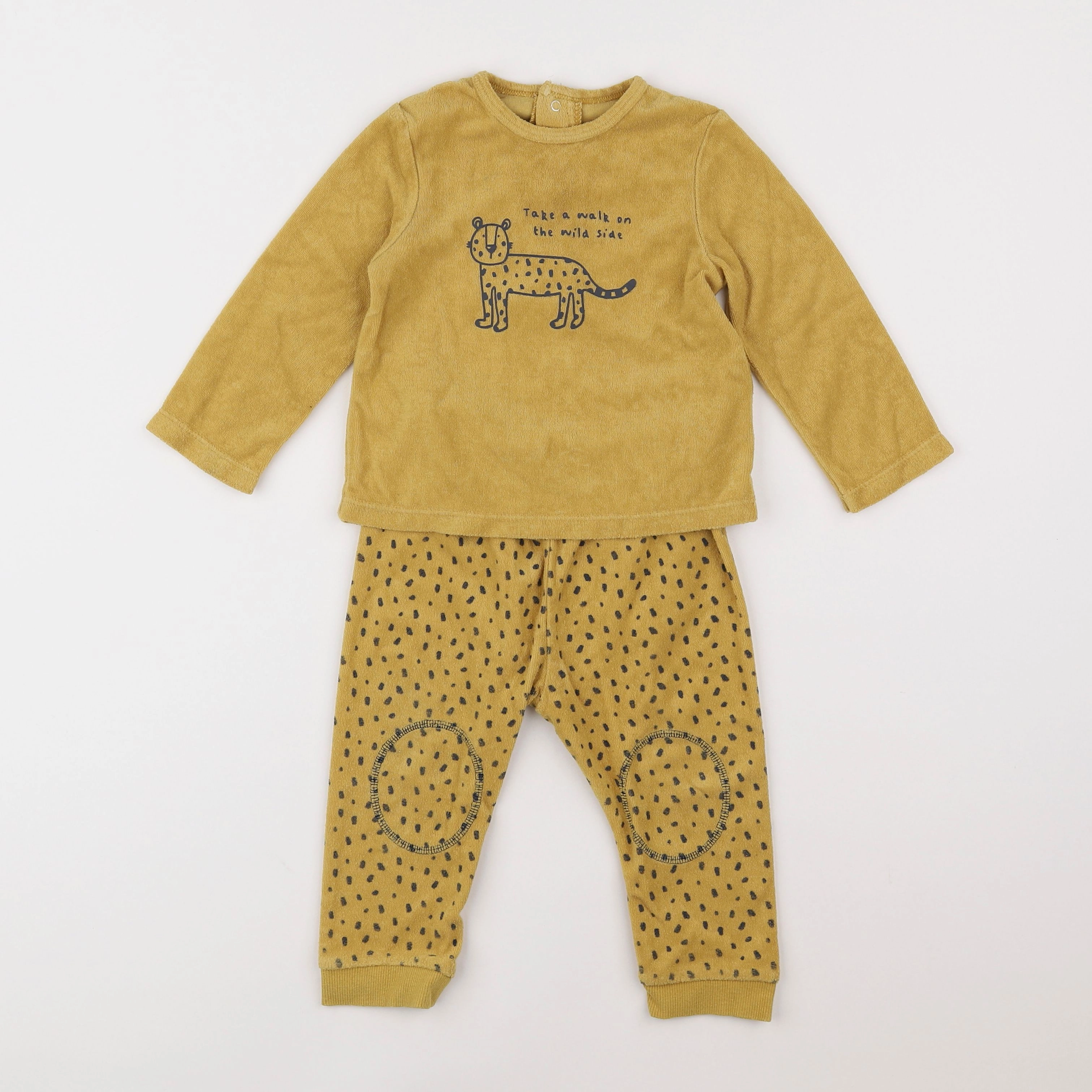 La Redoute - pyjama velours jaune - 18 mois