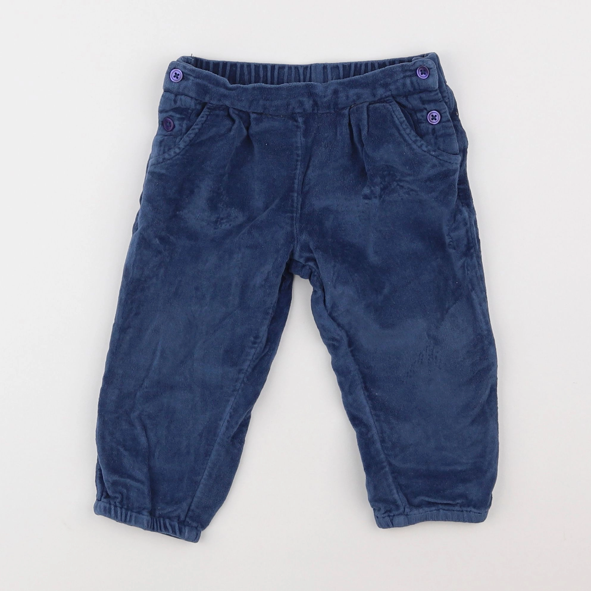 Boutchou - pantalon bleu - 12 mois