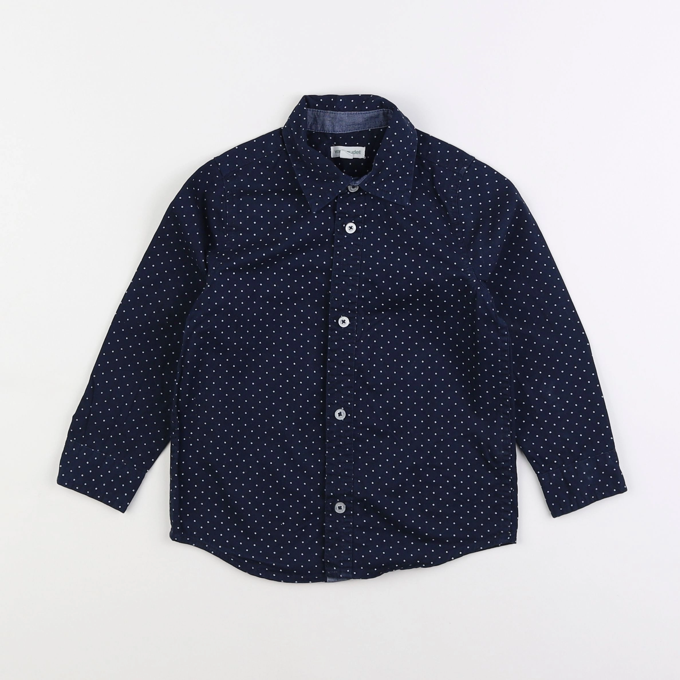 Vertbaudet - chemise bleu, blanc - 4 ans