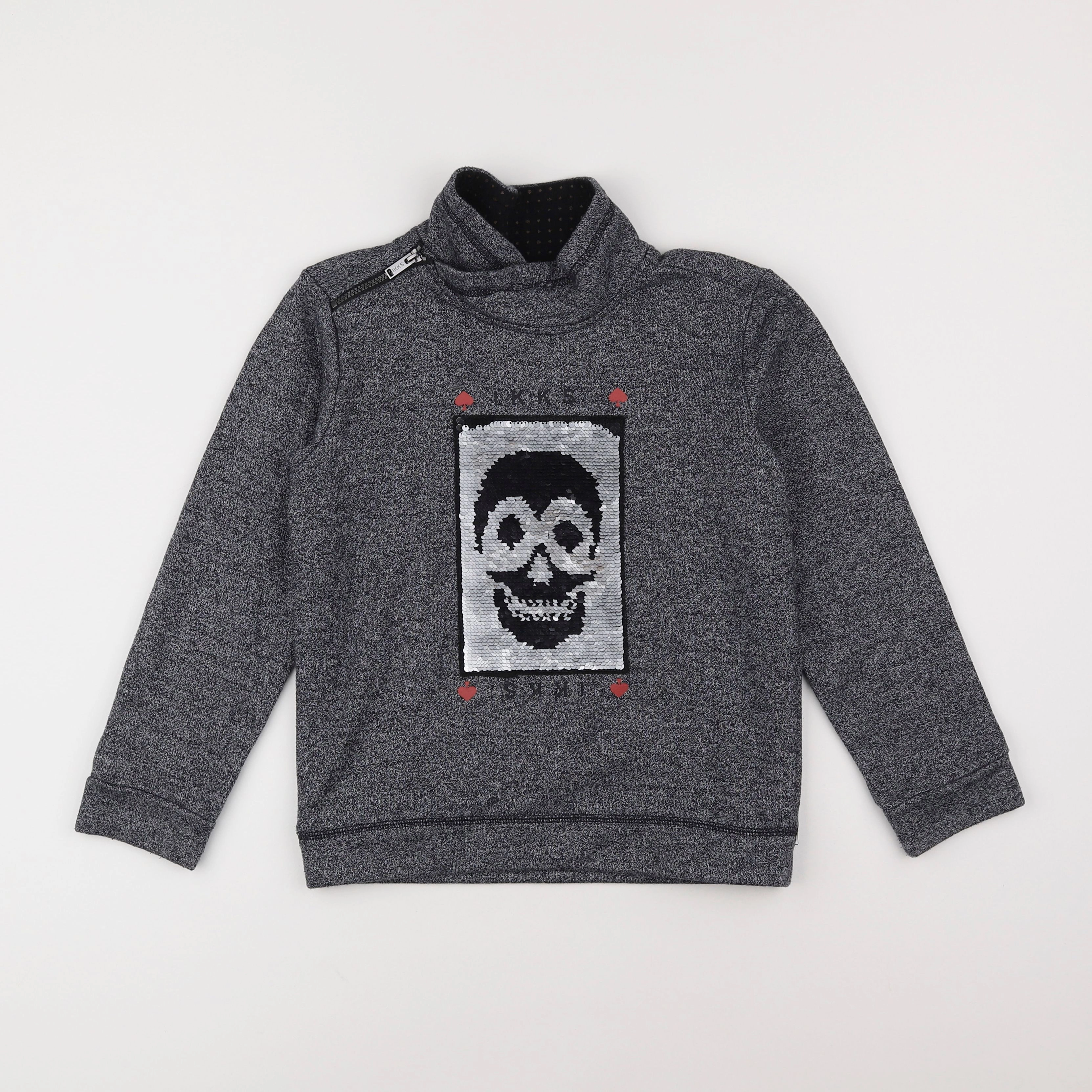 IKKS - sweat gris - 8 ans