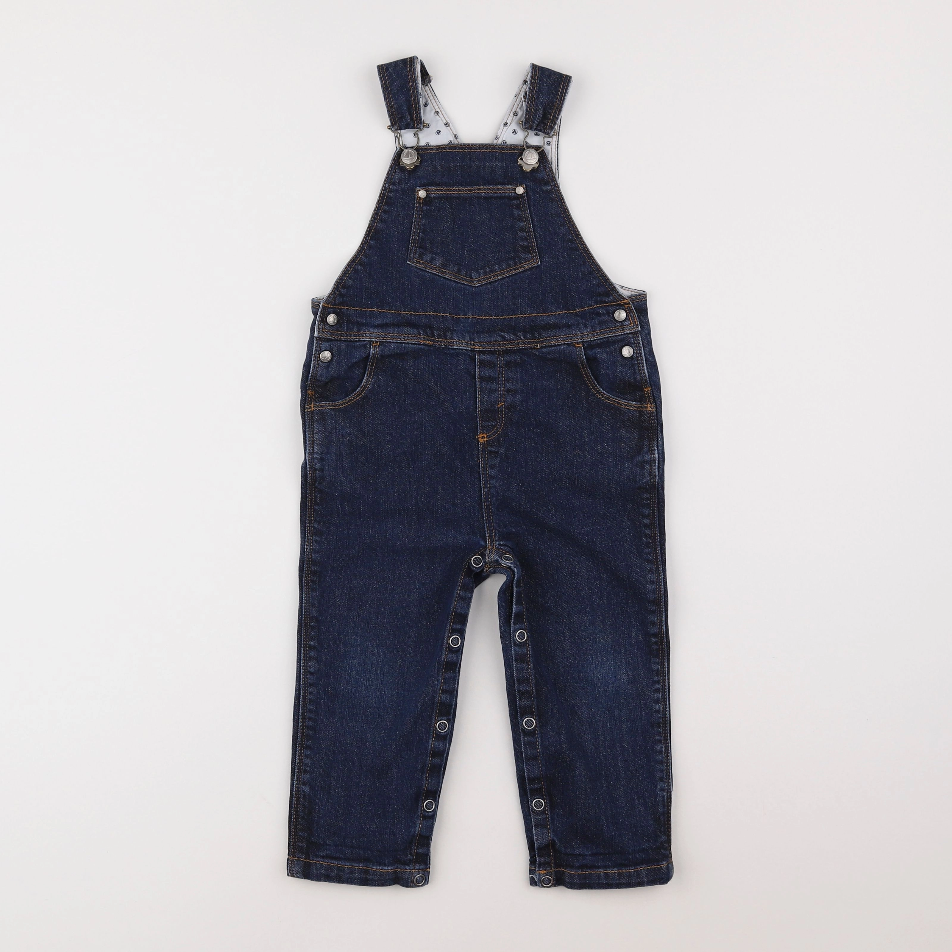 Petit Bateau - salopette bleu - 2 ans