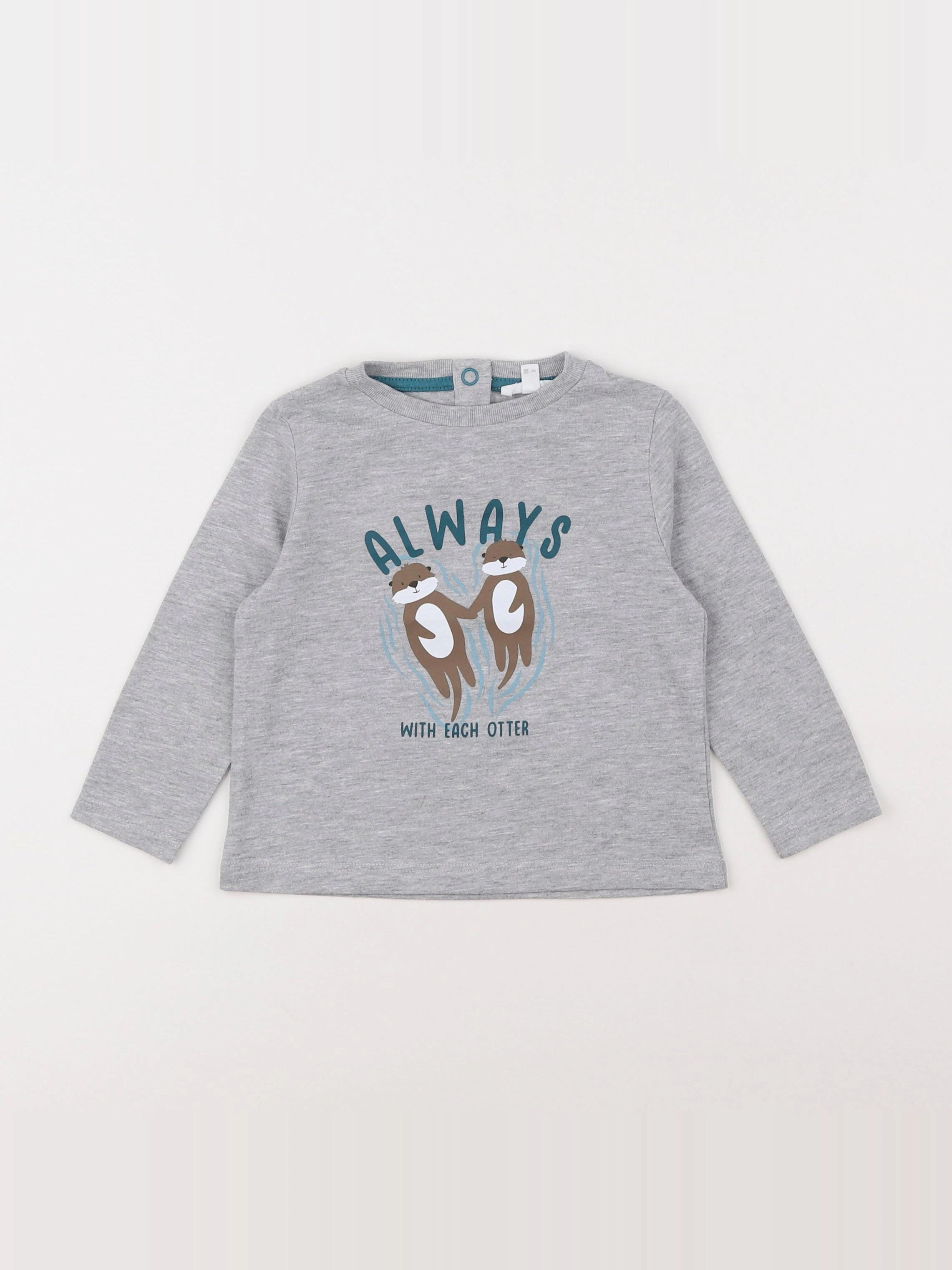 Storytelling - tee-shirt gris - 18 mois
