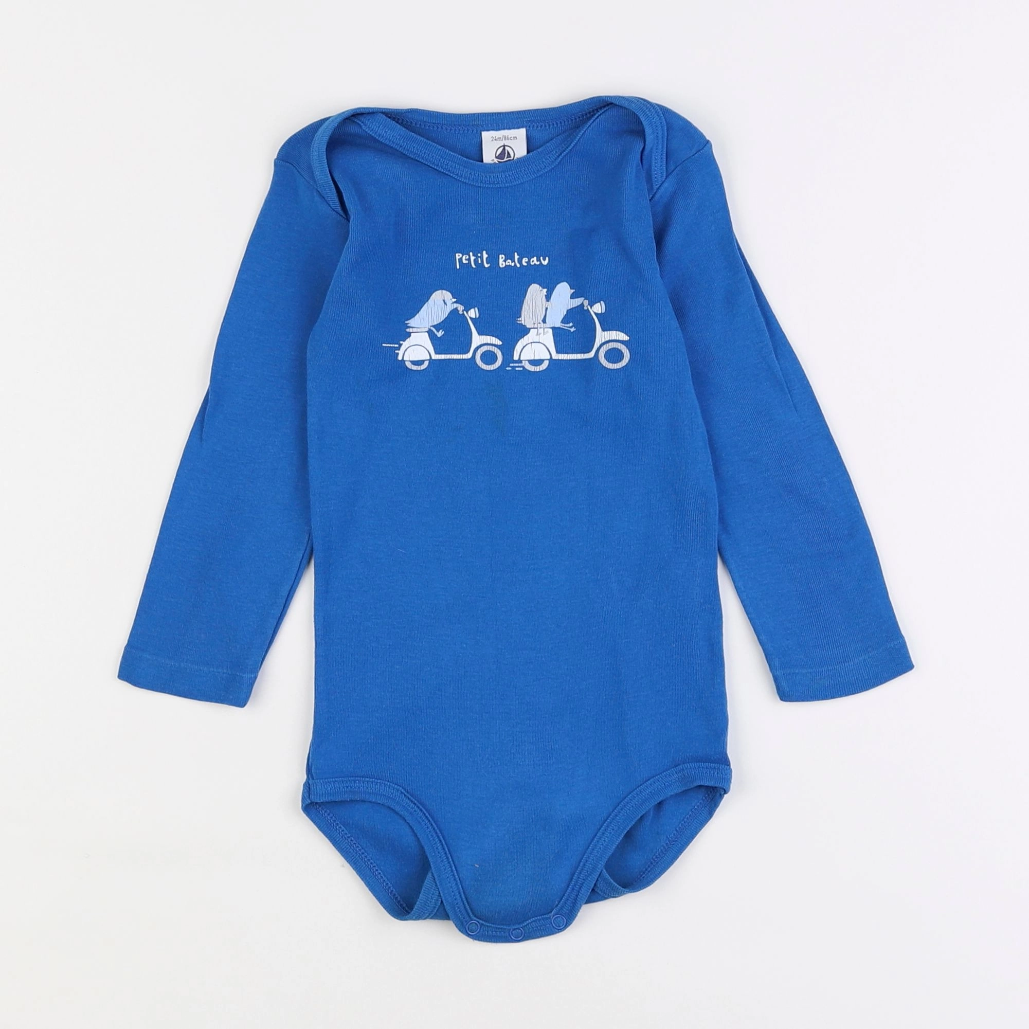 Petit Bateau - body bleu - 2 ans